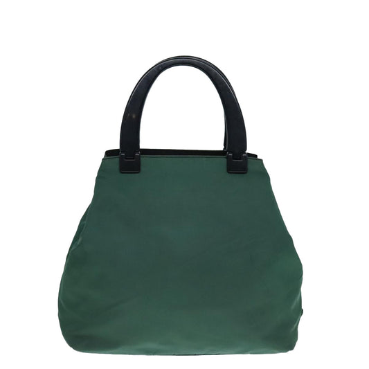 Luxury Prada Hand Bag Nylon Green Silver  90228