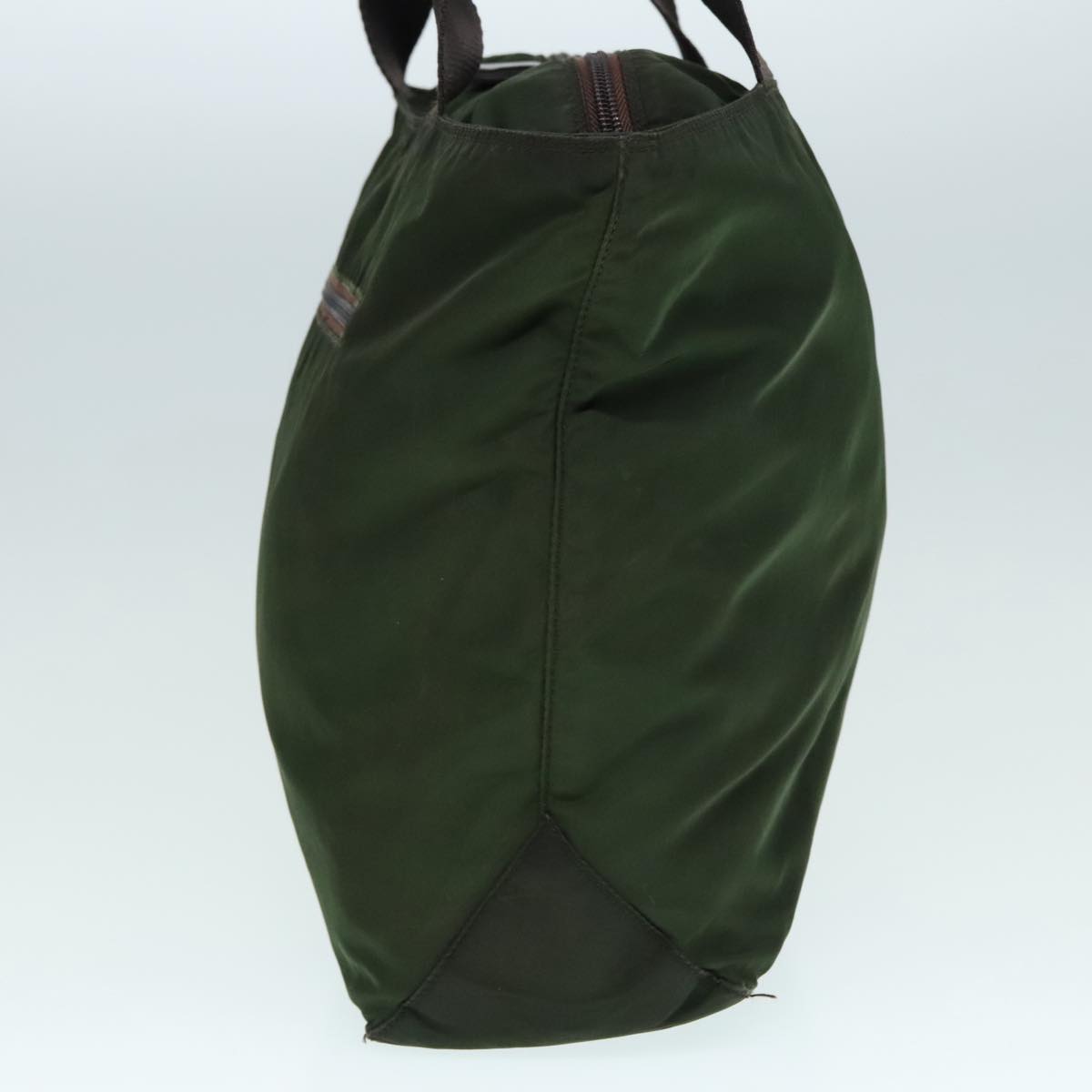 Luxury Prada Tote Bag Nylon Green Silver  90229