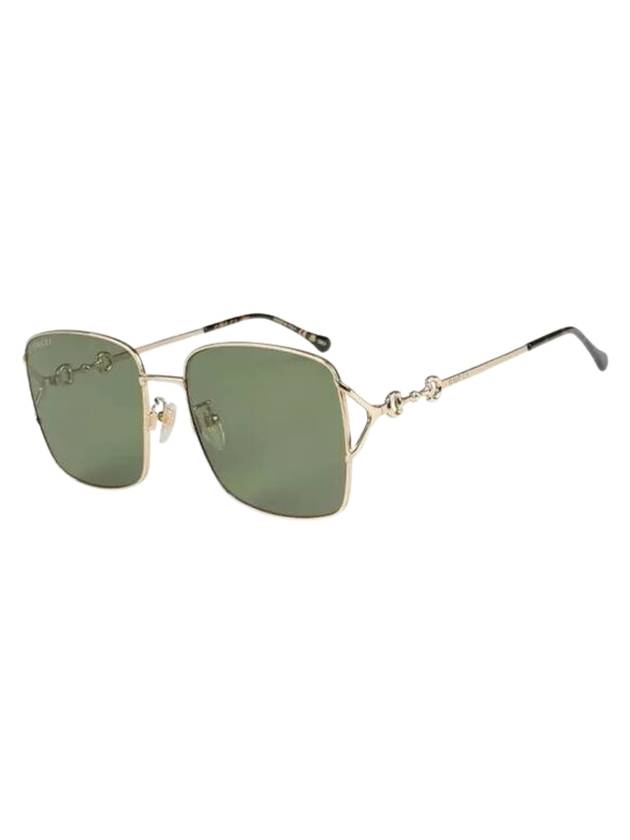 Luxury Gucci Trending 2025 Eyewear Square Metal Sunglasses Gold