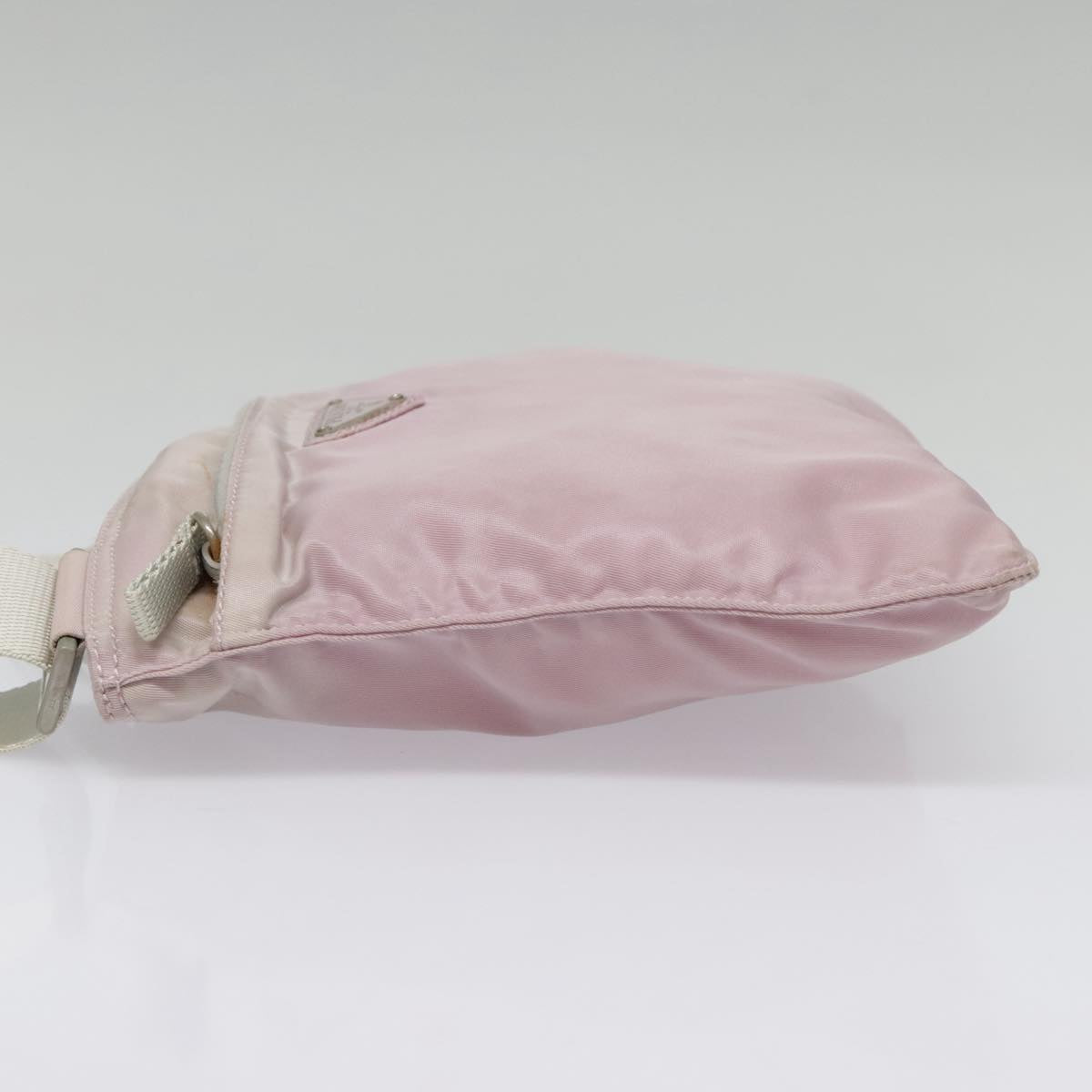 Luxury Prada Shoulder Bag Nylon Pink Silver  90260