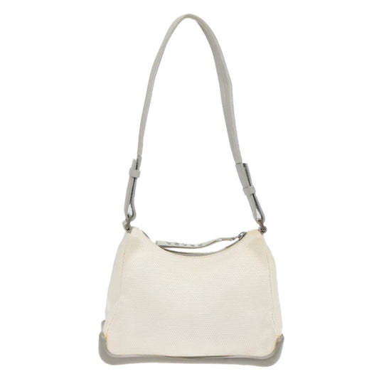 Luxury Prada Shoulder Bag Nylon White Silver  90261