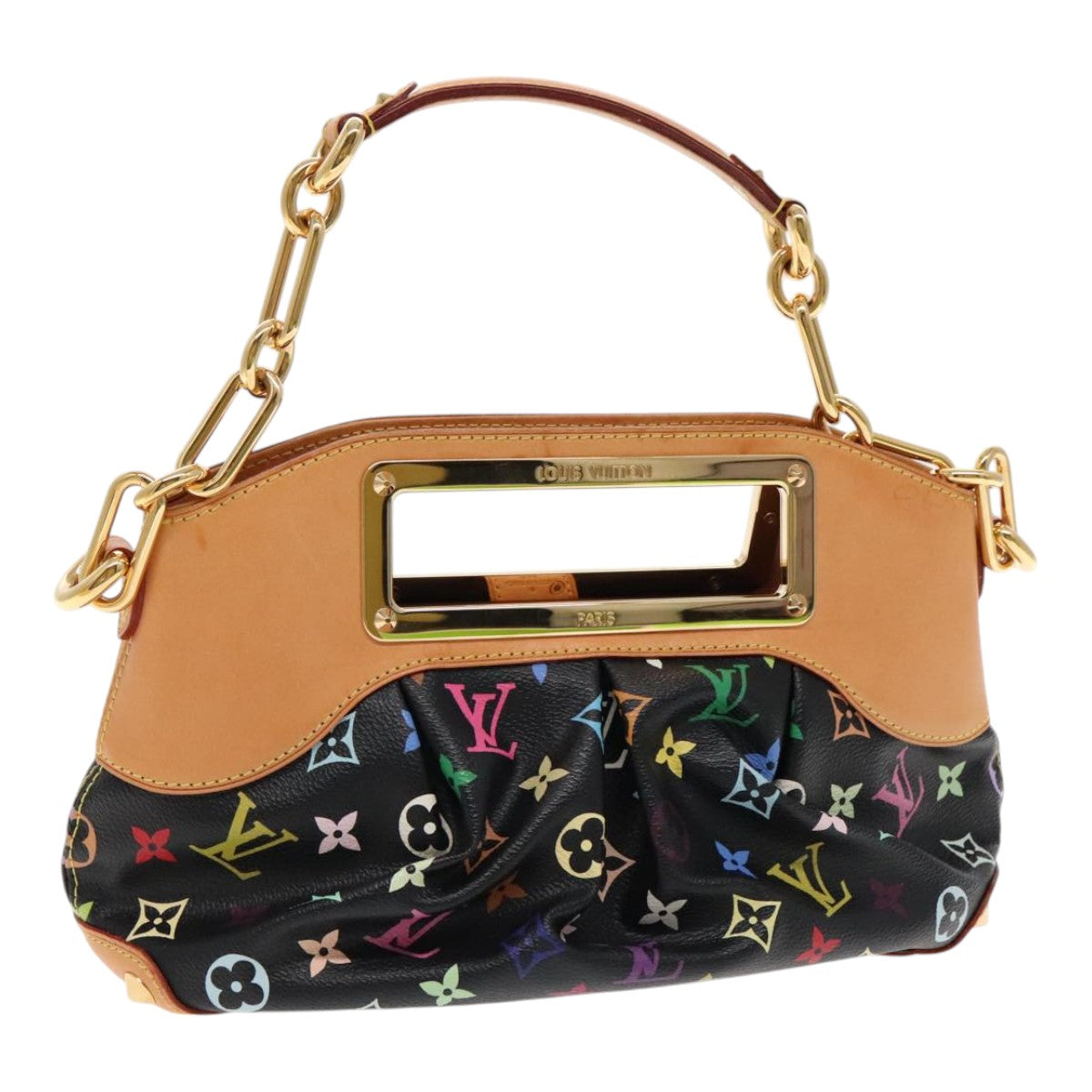 LOUIS VUITTON Monogram Multicolor Judy PM Hand Bag 2Way Black M40258 90292A