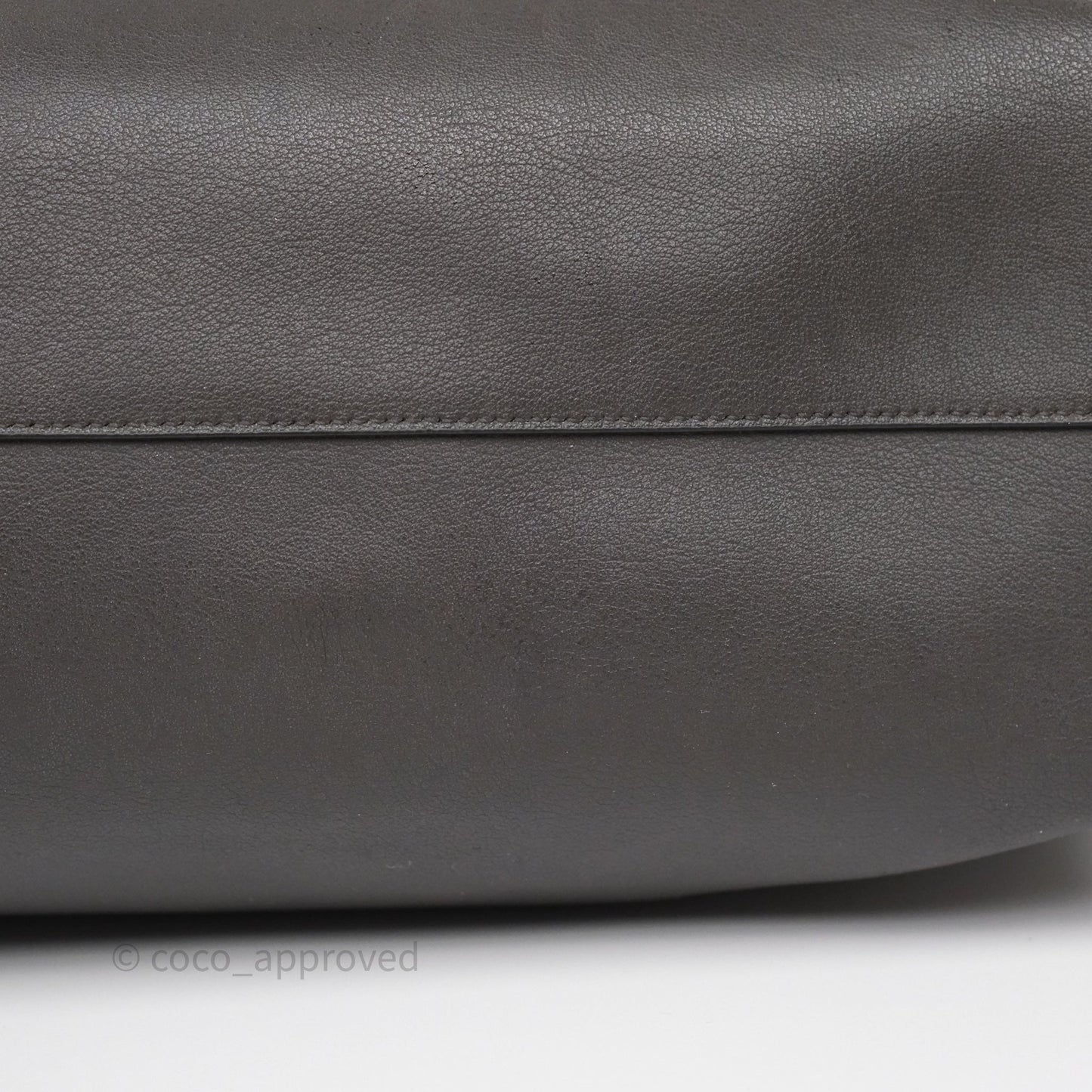 Saint Laurent Large Shopping Tote Dark Grey Calfskin