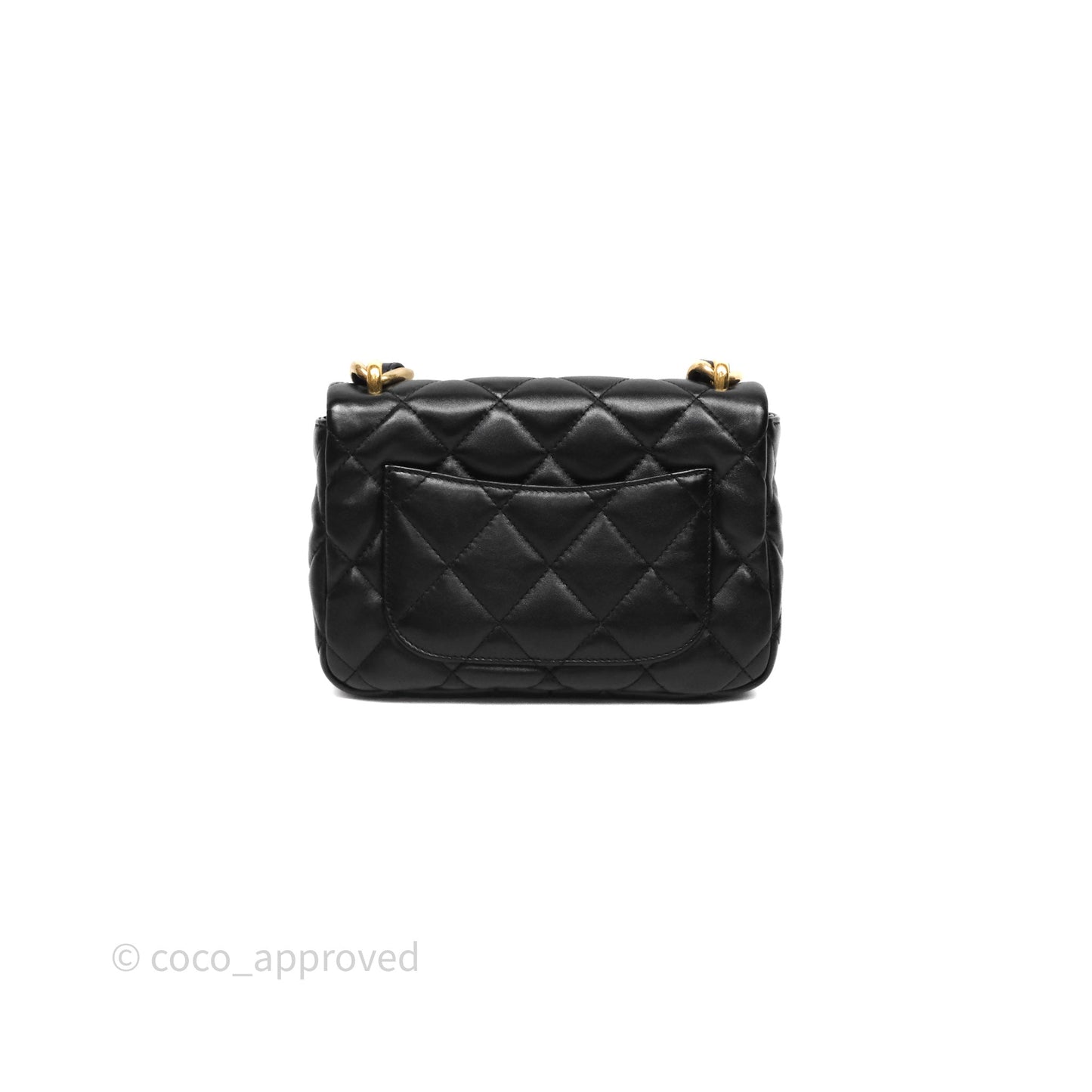 Chanel Small Funky Town Black Lambskin Aged Gold Hardware
