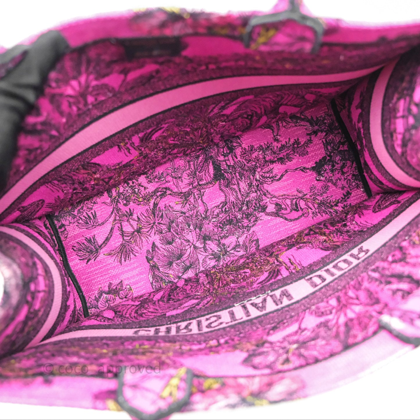Christian Dior Large Pink Book Tote Canvas