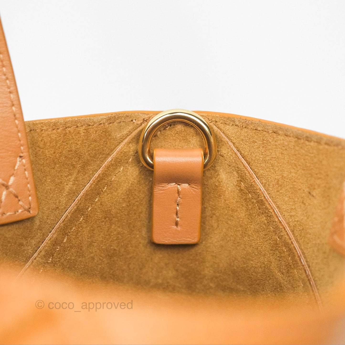 Loewe Mini Puzzle Fold Tote In Shiny Calfskin Warm Desert