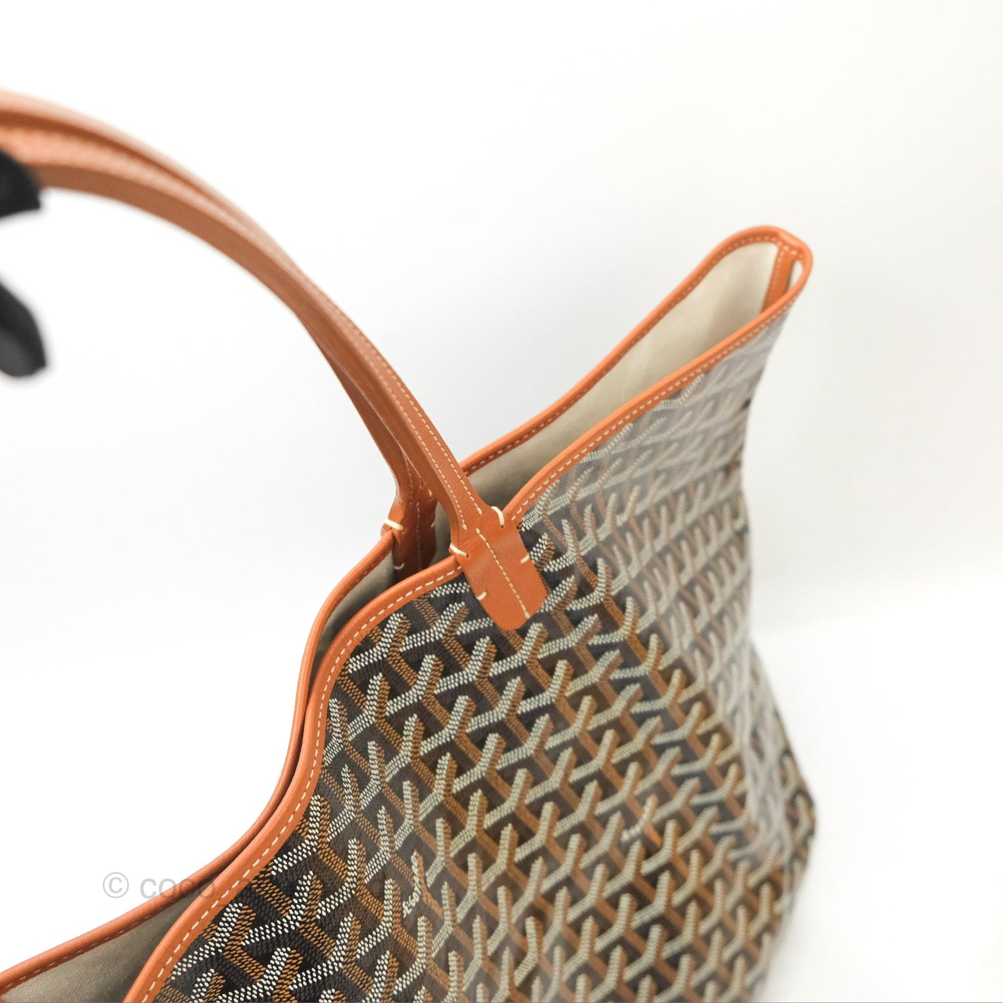Goyard St. Louis GM Black/Tan Goyardine Canvas