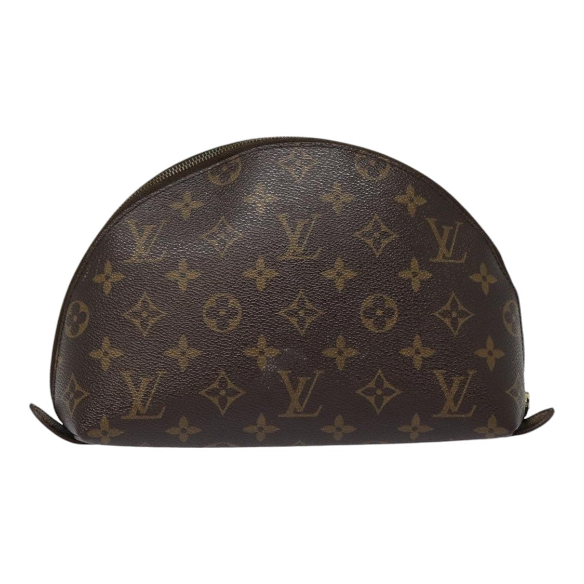 LOUIS VUITTON Monogram Trousse Demi Ronde Cosmetic Pouch M47520 LV 90331