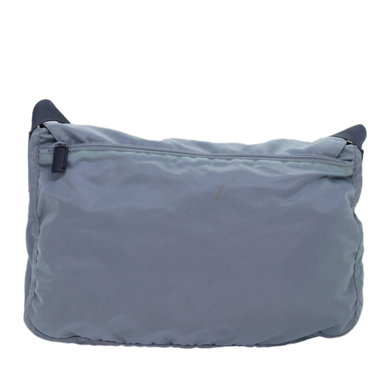 Luxury Prada Shoulder Bag Nylon Light Blue Silver  90338