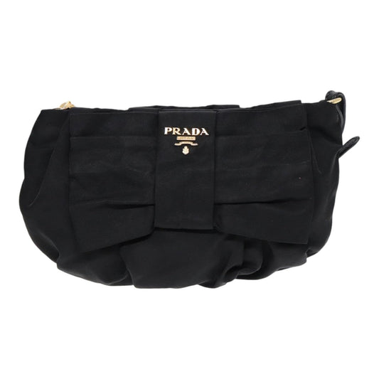 Luxury Prada Pouch Nylon Black Gold  90352