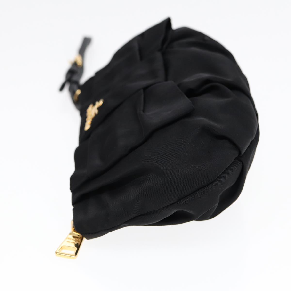 Luxury Prada Pouch Nylon Black Gold  90352