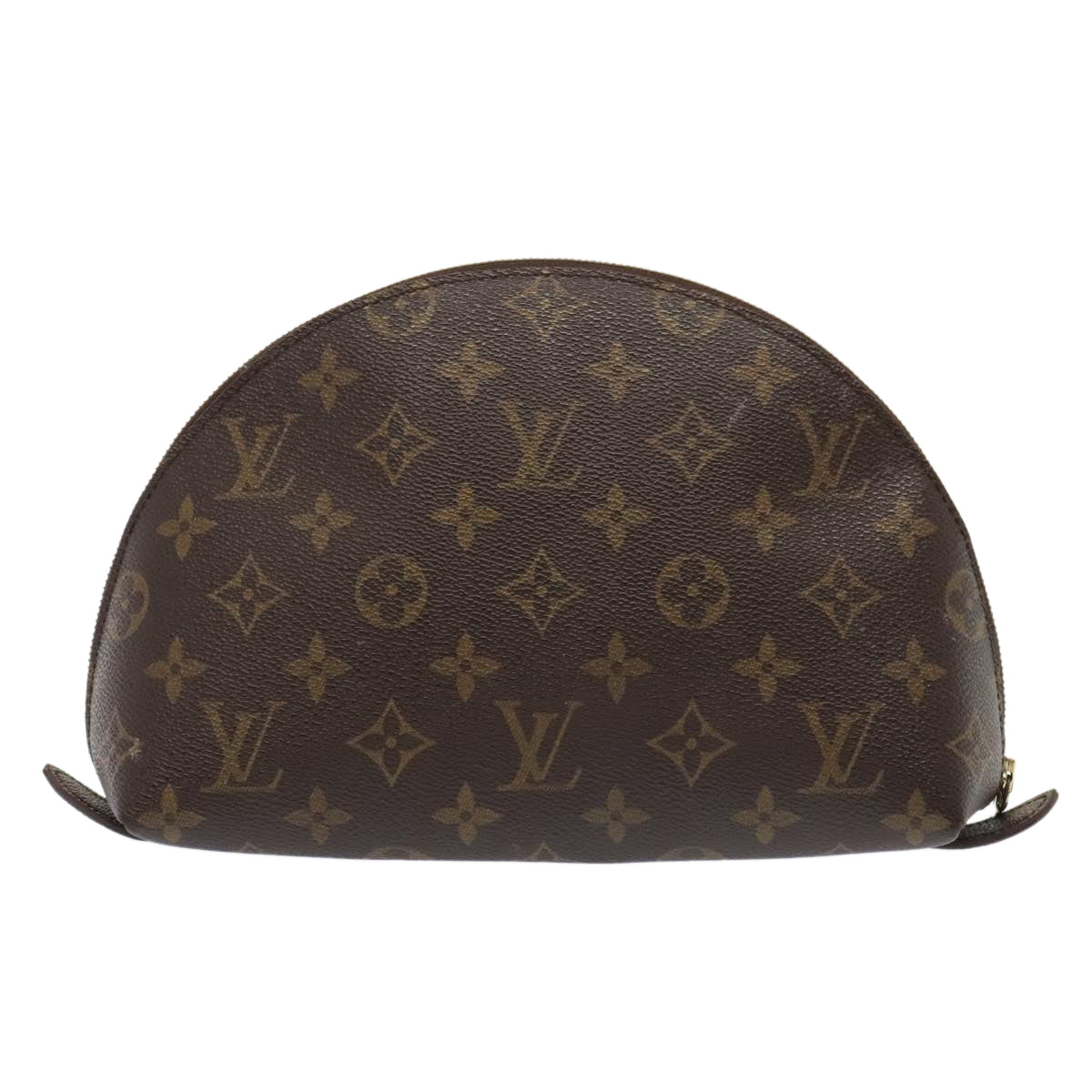 LOUIS VUITTON Monogram Trousse Demi Ronde Cosmetic Pouch M47520 LV 90360