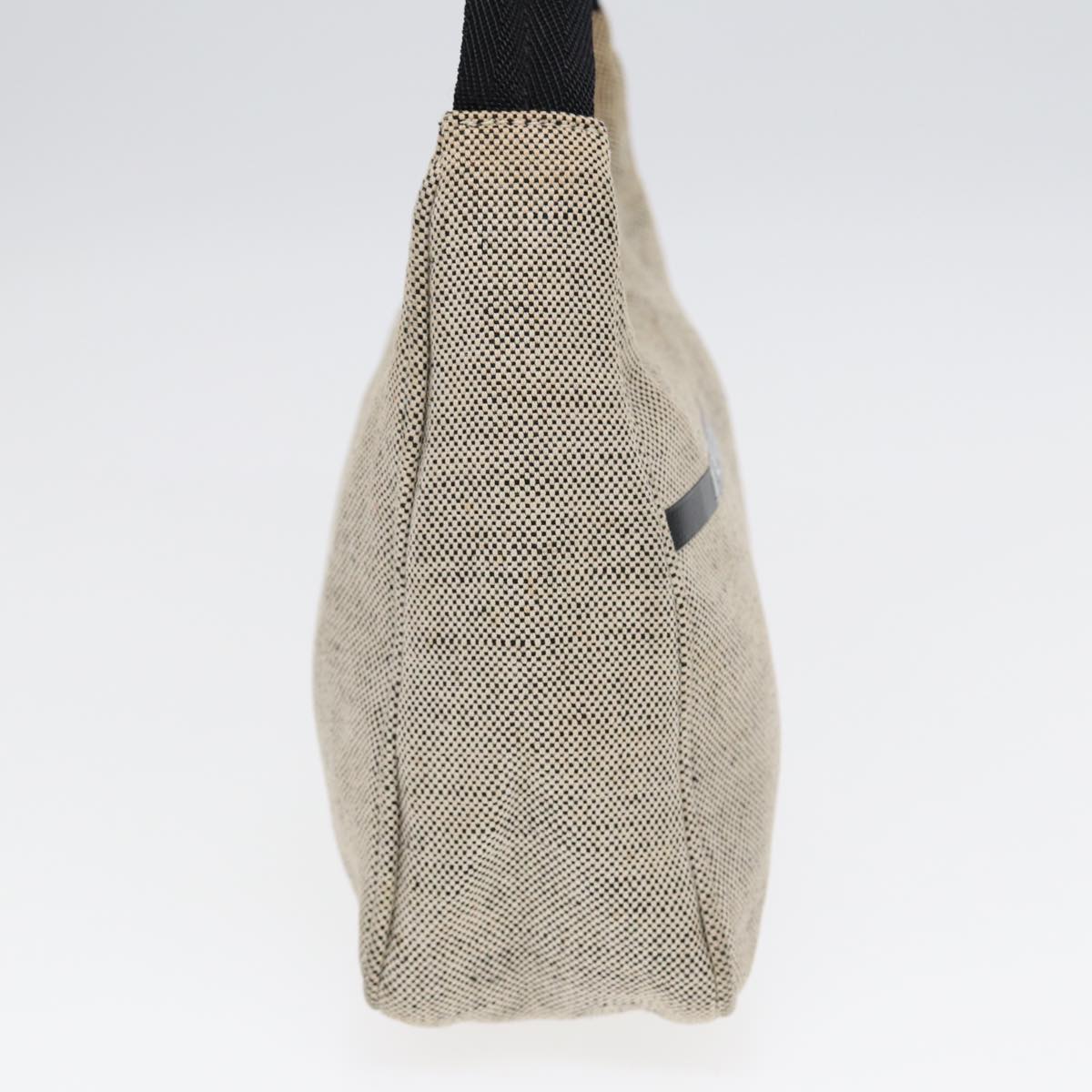 Luxury Prada Sports Hand Bag Canvas Silver Beige  90361