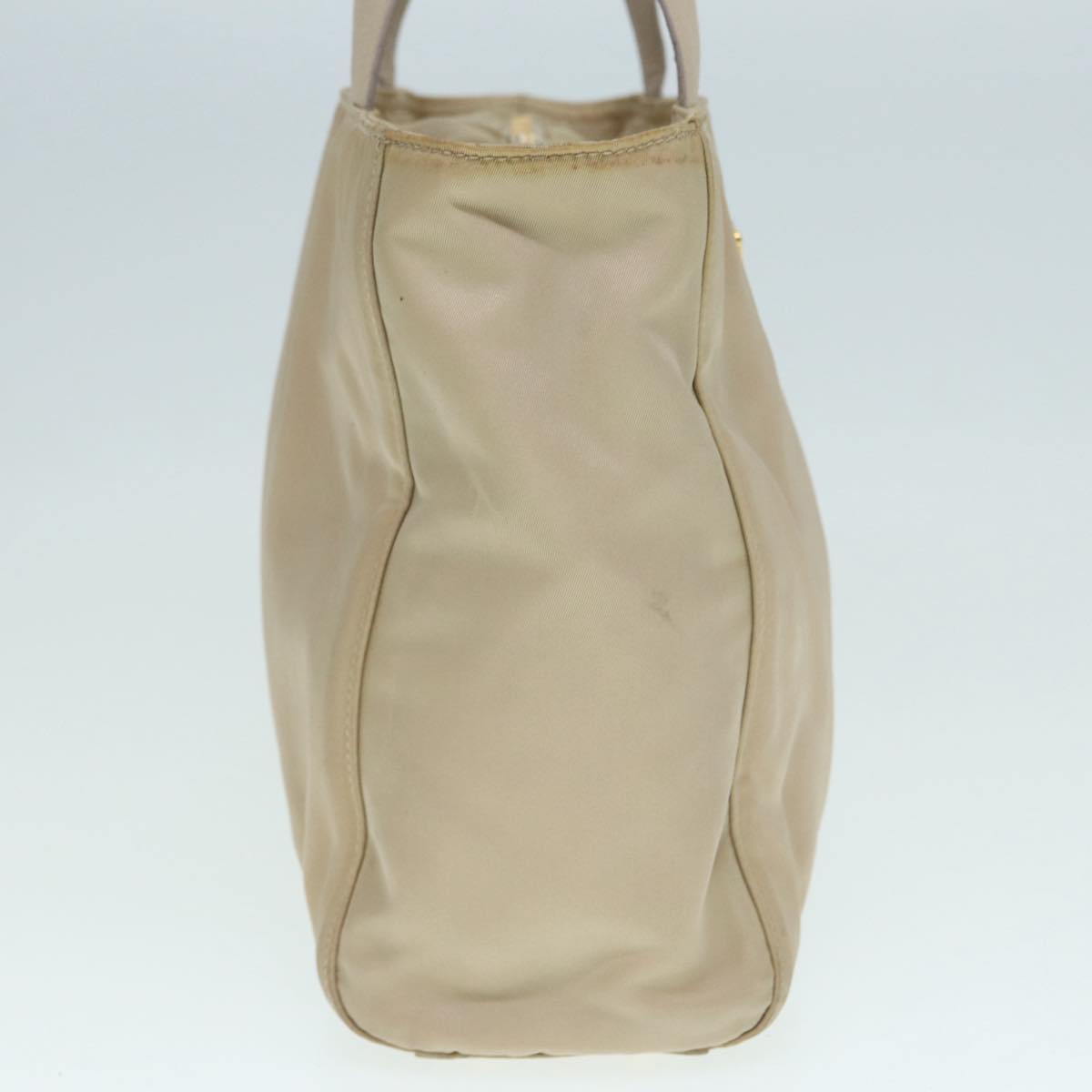 Luxury Prada Hand Bag Nylon Beige Gold  90379