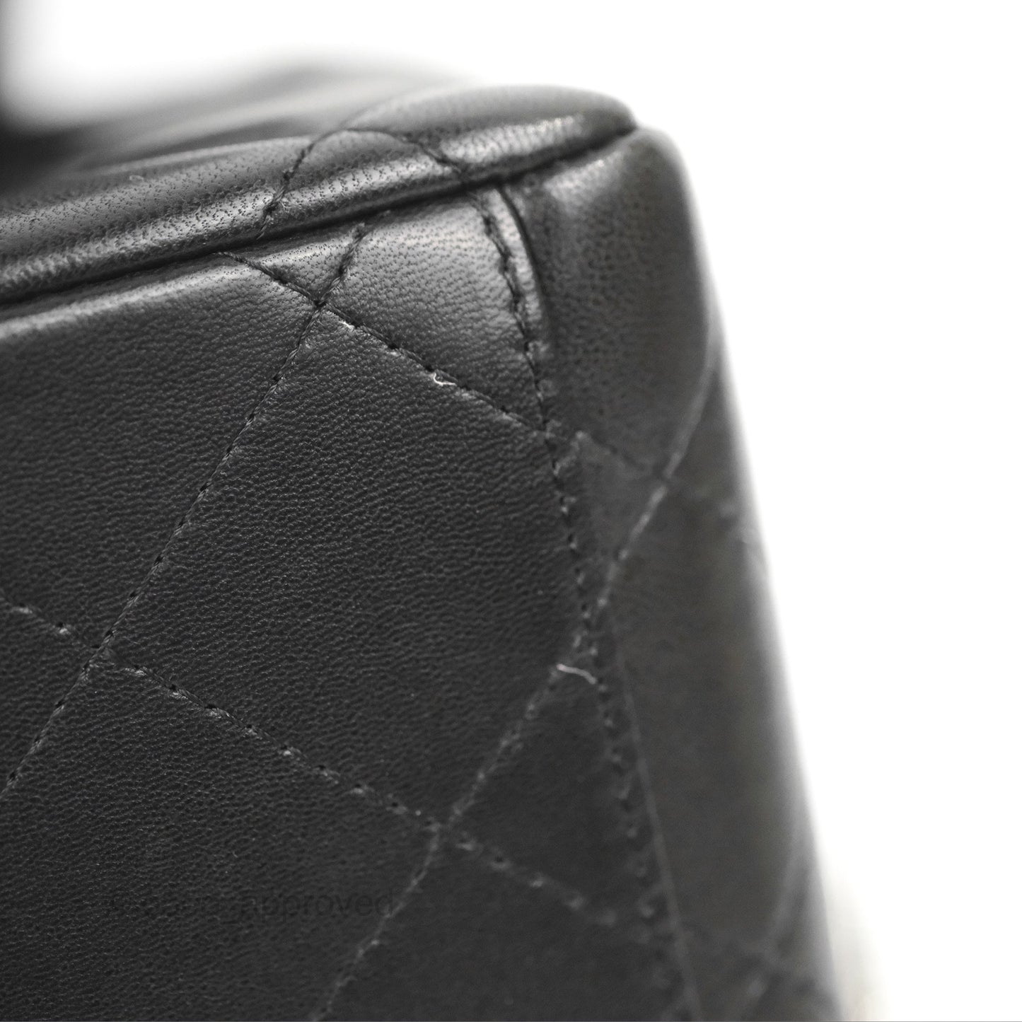Chanel Quilted Maxi Double Flap Black Lambskin Silver Hardware
