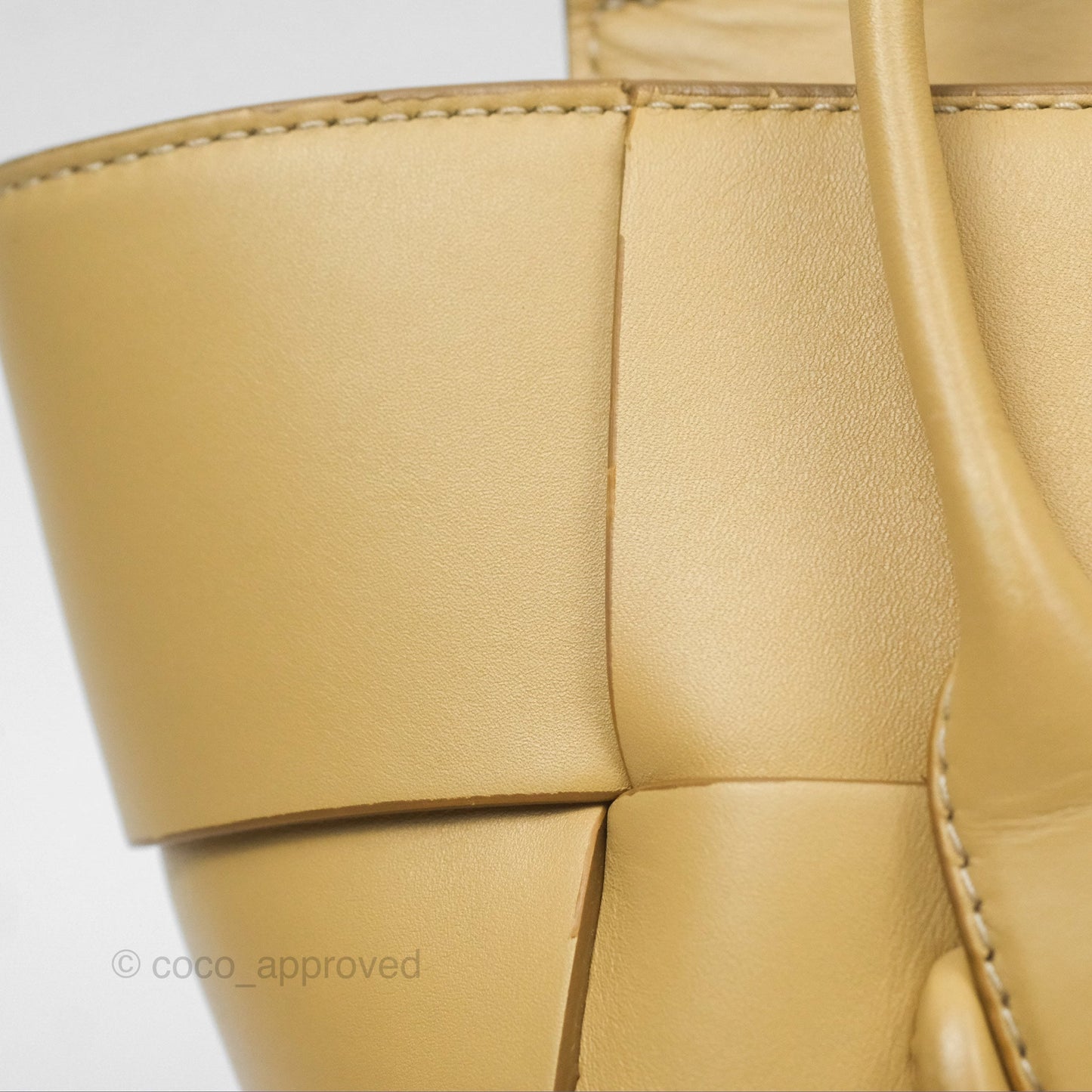 Bottega Veneta Arco Mini Intrecciato Textured-leather Tote Yellow