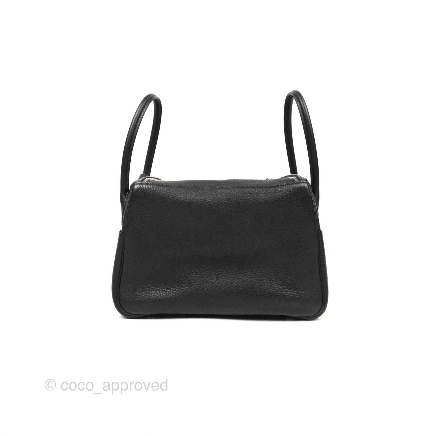 Hermès Lindy 26 Black Clemence Silver Hardware