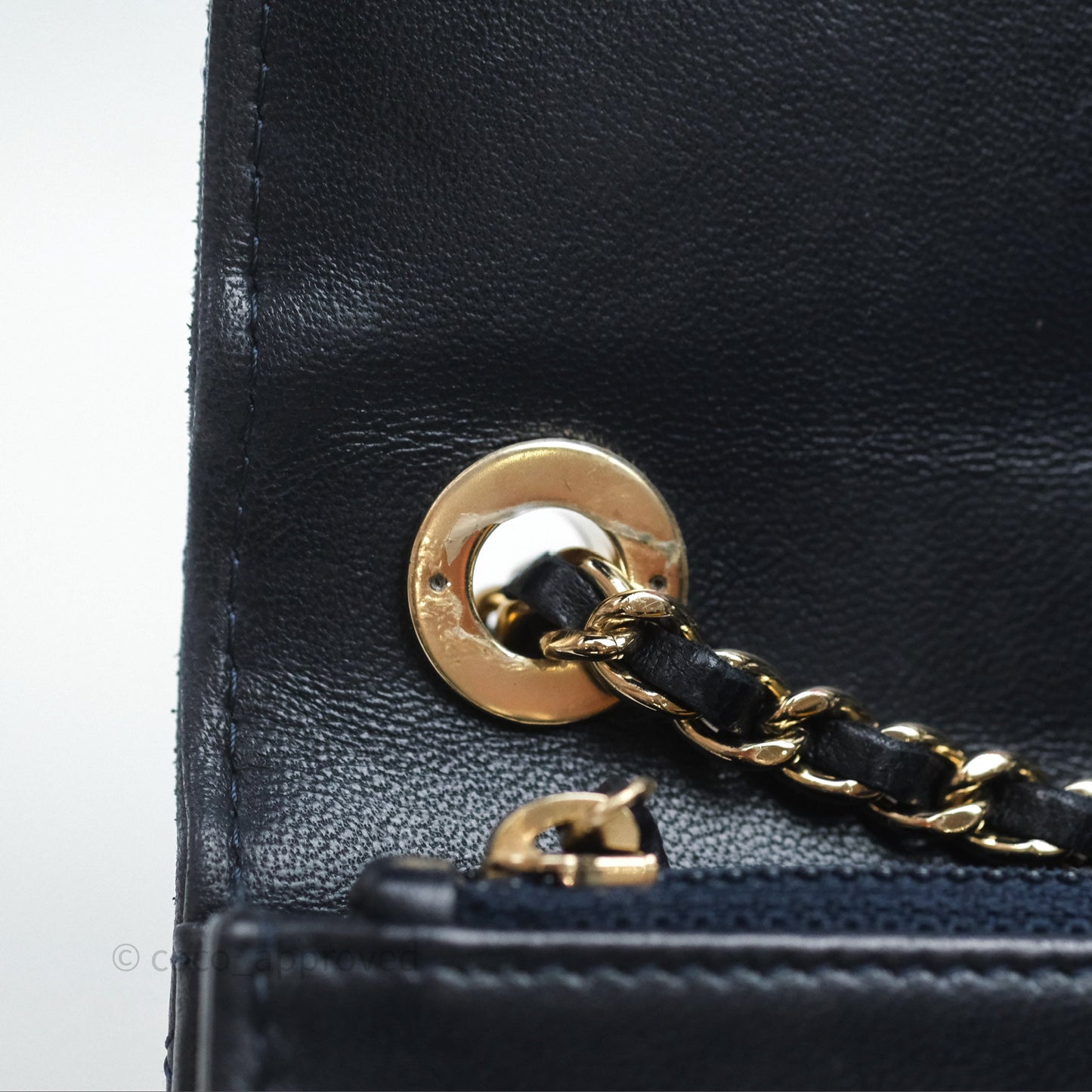 Chanel Trendy CC WOC Wallet On Chain Navy Lambskin Gold Hardware