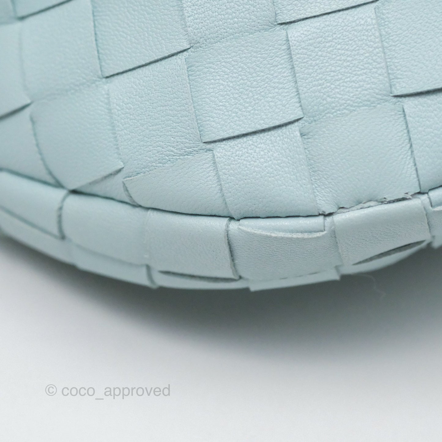 Bottega Veneta Mini Jodie Bag Teal Washed Intrecciato Lambskin