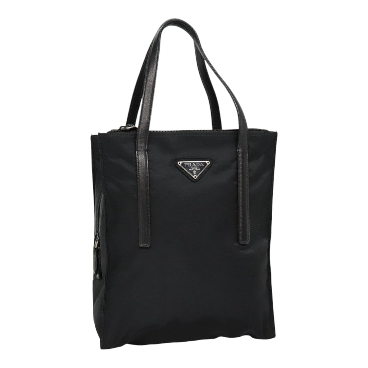 Luxury Prada Tote Bag Nylon Black Silver  90412
