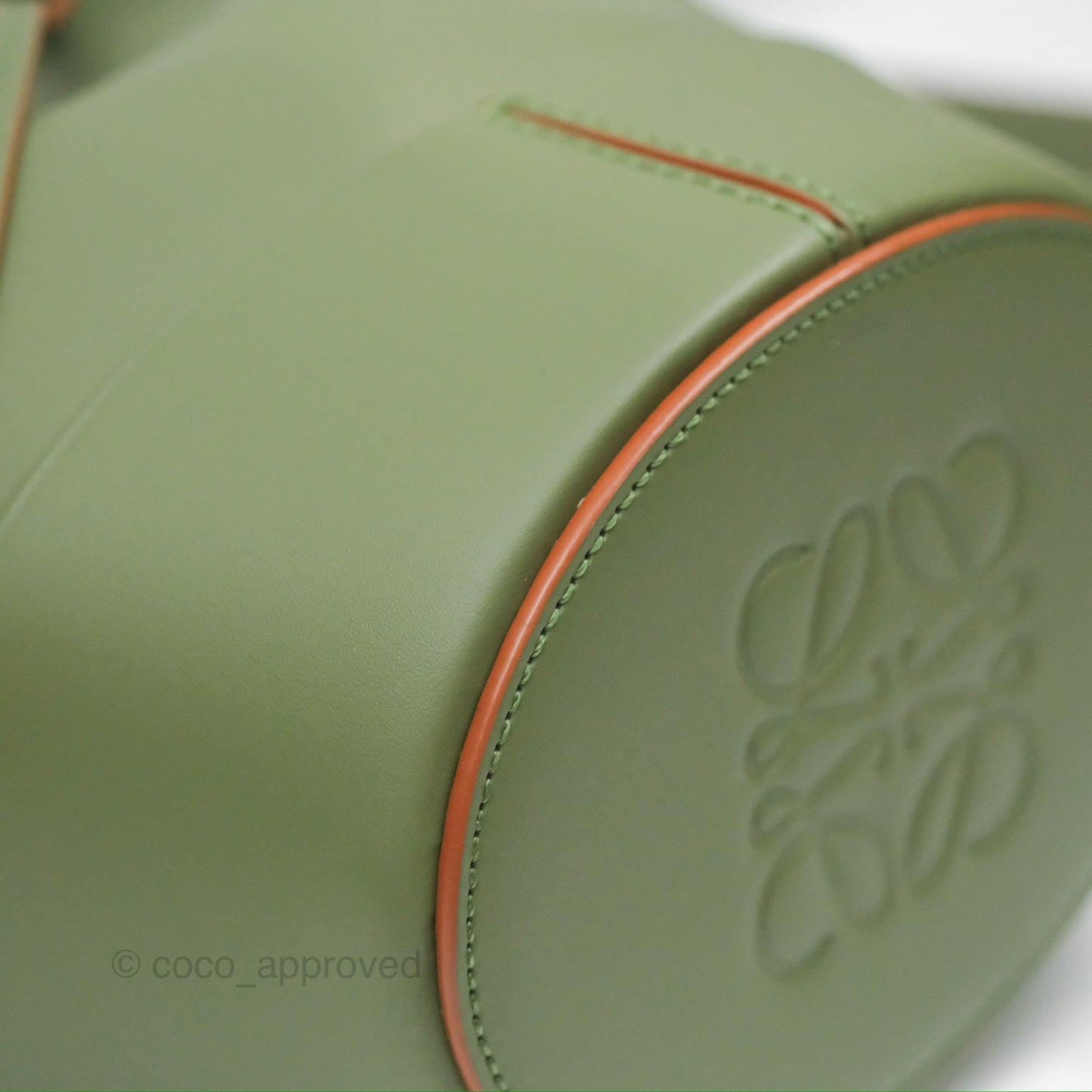 Loewe Mini Balloon Bucket Bag Green Calfskin