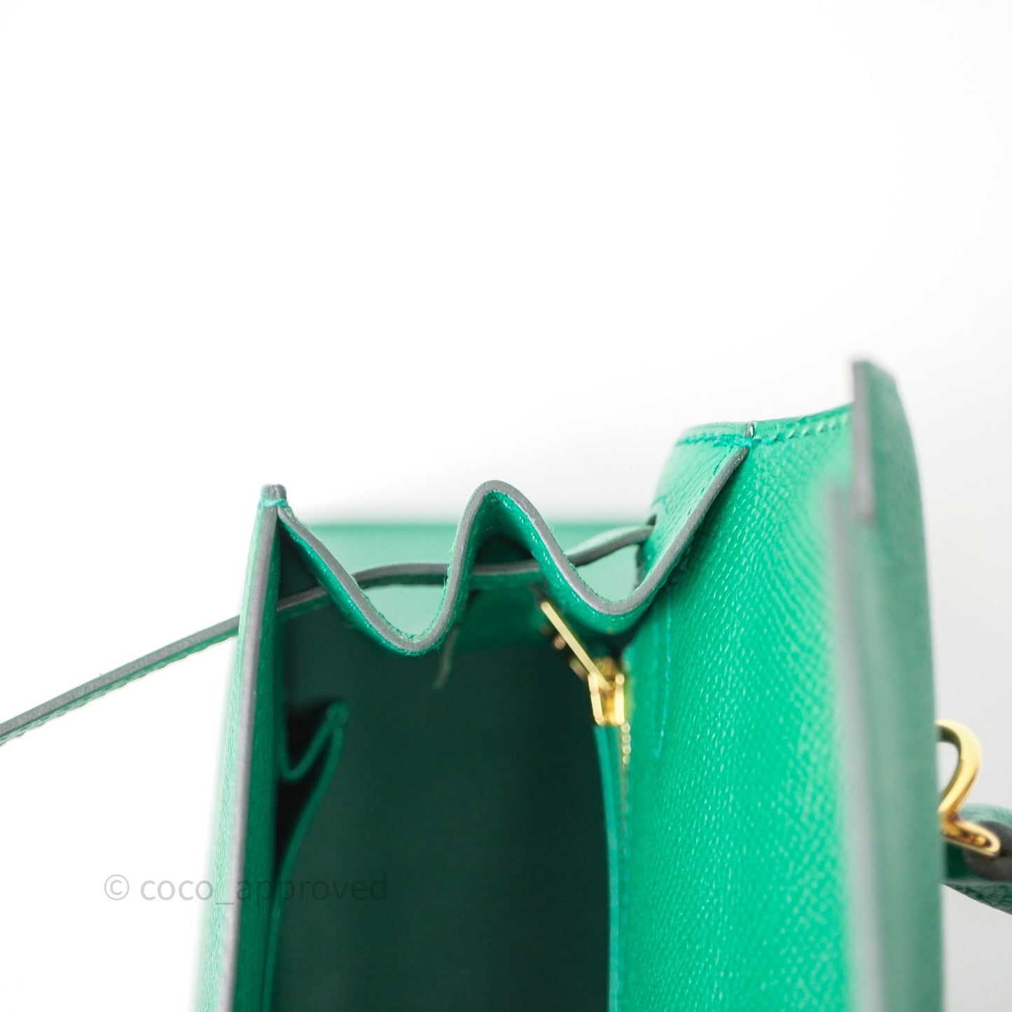 Hermes Kelly 25 Sellier Vert Vertigo Epsom Gold Hardware