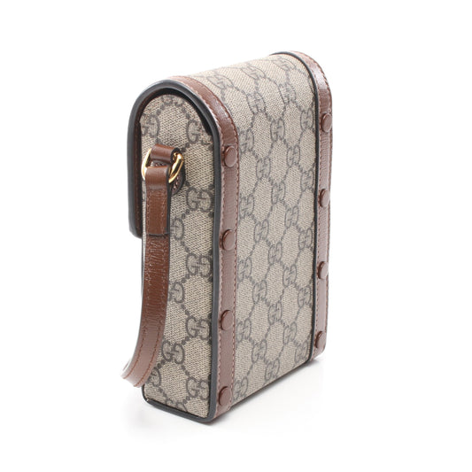 Luxury Gucci Trending 2025 Horsebit 1955 Mini bag GG Supreme Shoulder bag PVC Leather Beige Brown