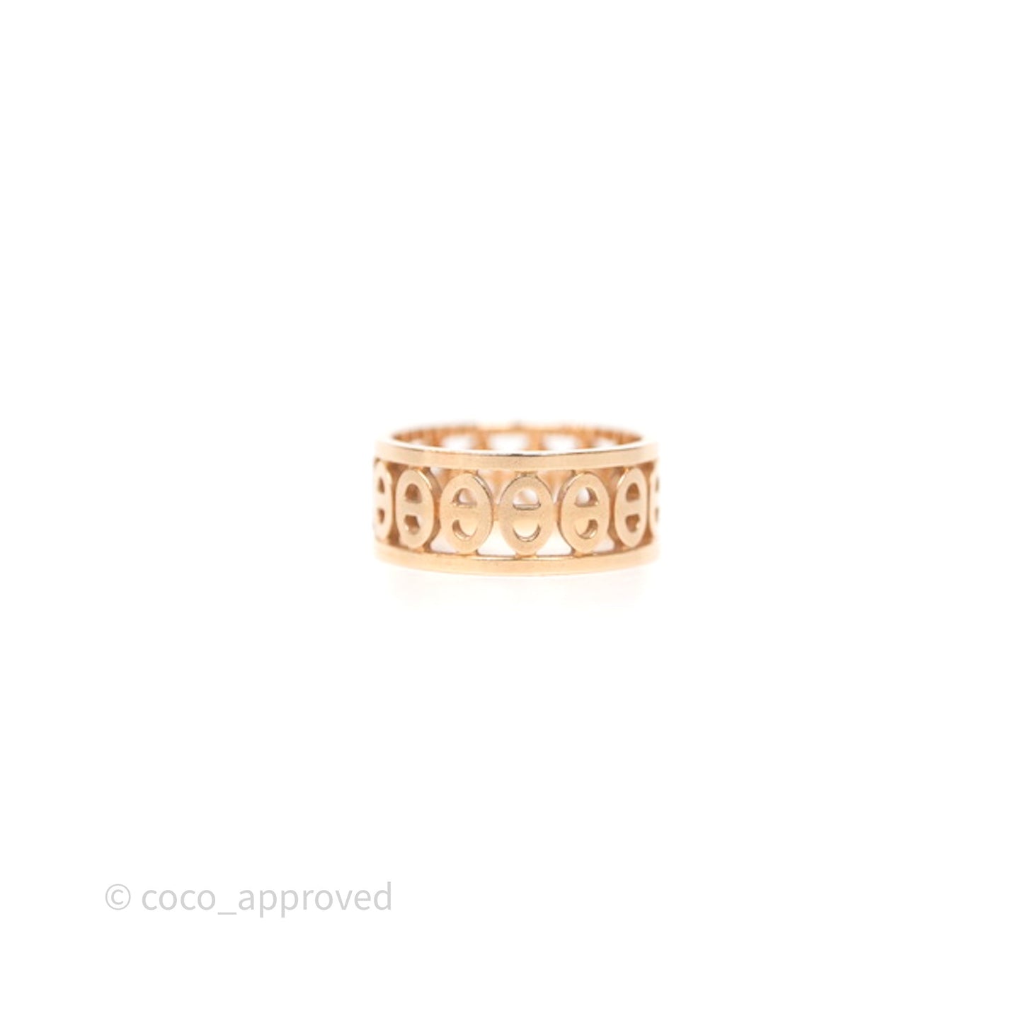 Hermès Chaine d Ancre Divine Ring Rose Gold Size 52