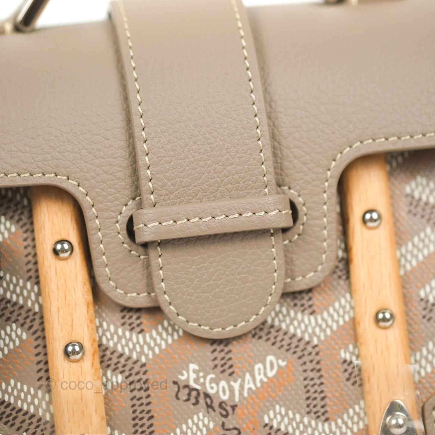 Goyard Saïgon Structuré Nano Bag Grege Silver Hardware