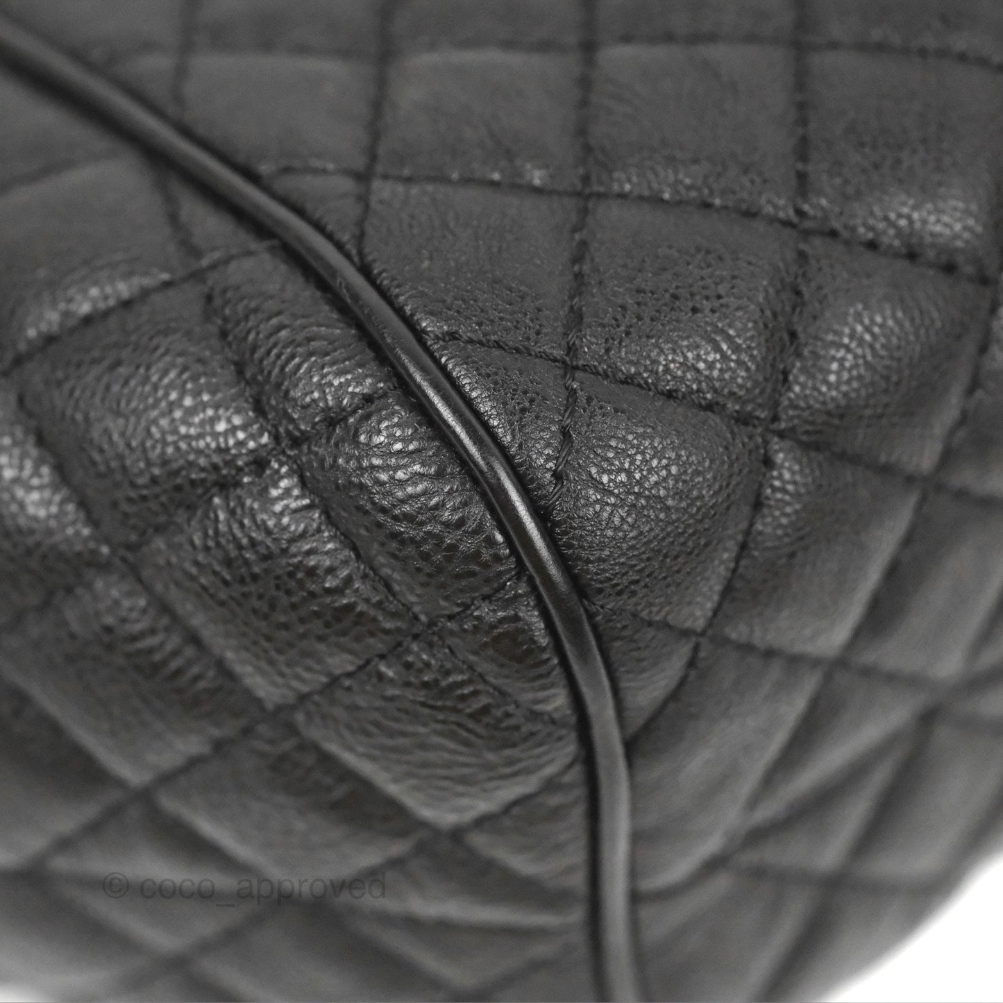Chanel Paris Rome Colosseum Lock Bag Black Calfskin Antique Gold