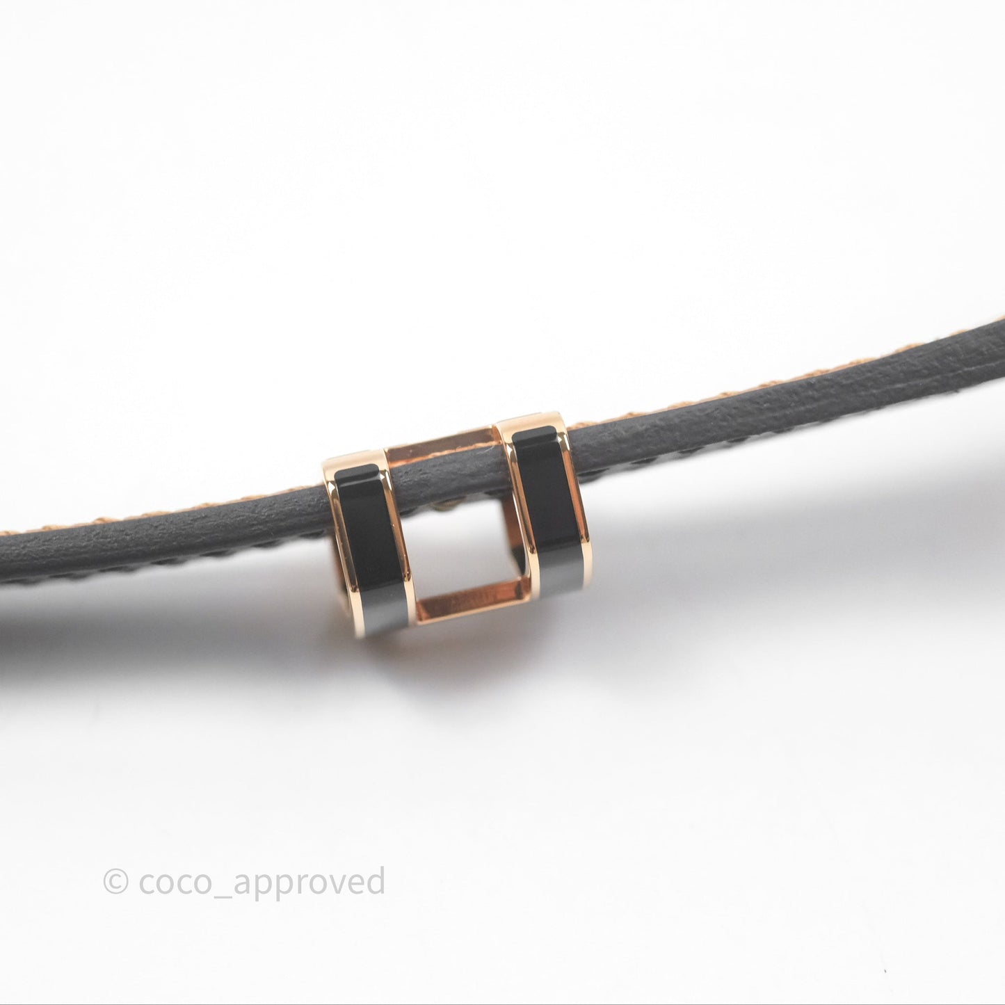 Hermès Pop H 15 Belt Noir Epsom Rose Gold Hardware