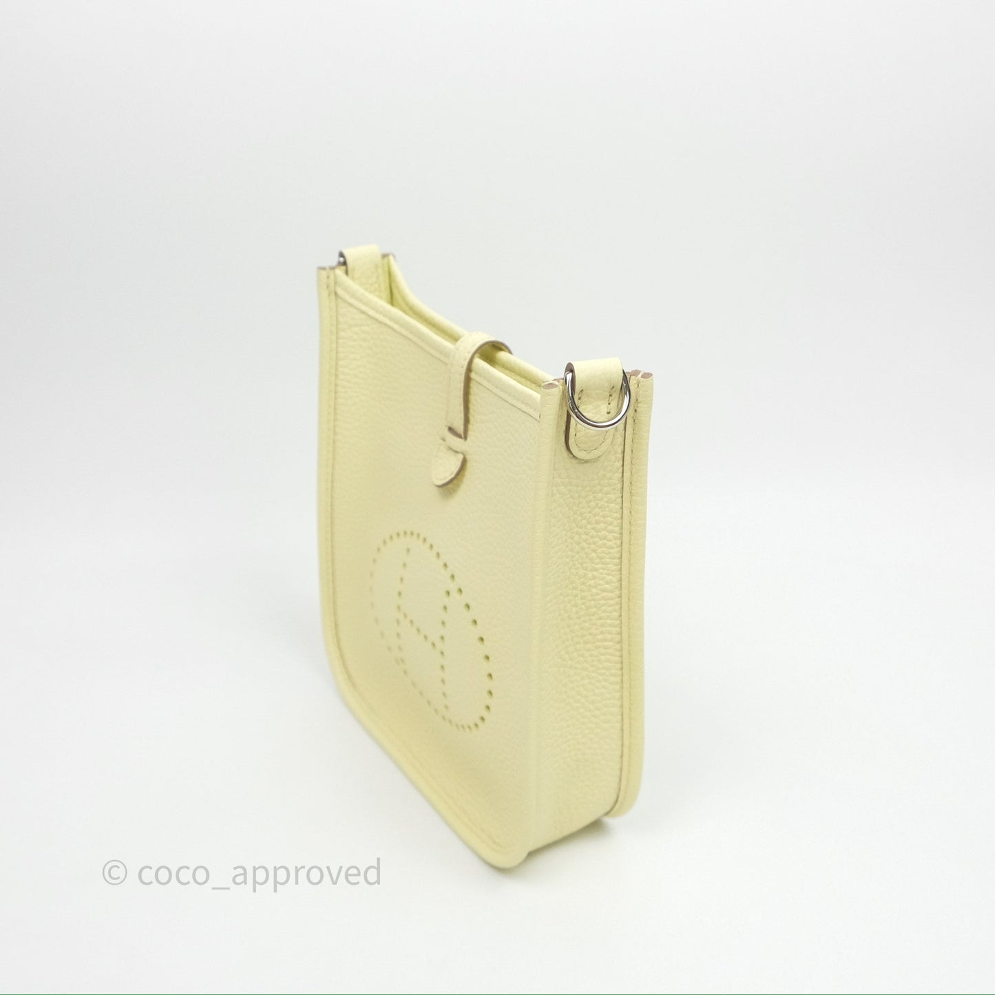 Hermès Mini Evelyne 16 Jaune Milton I8 Clemence Palladium Hardware