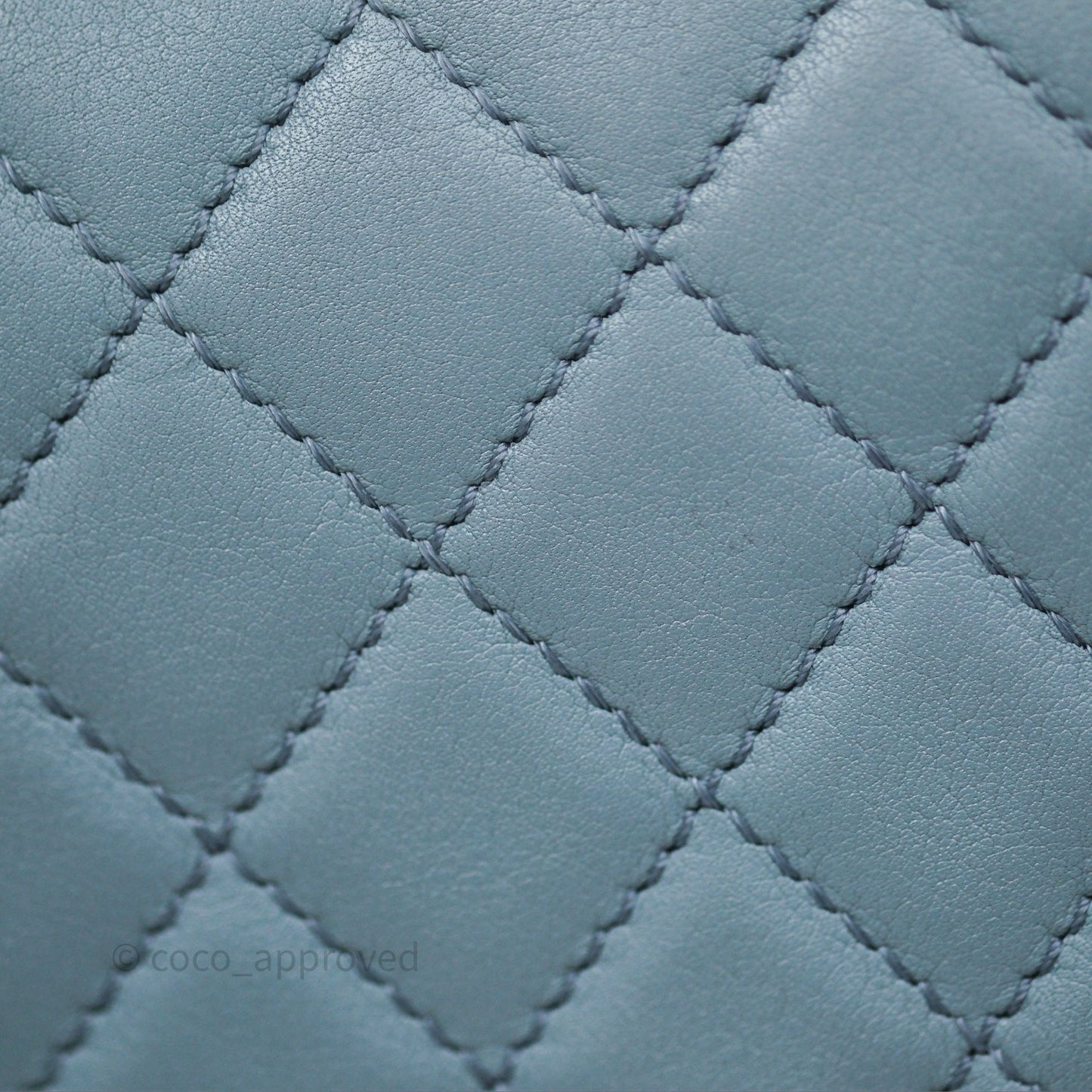 Chanel Small Quilted Boy Dusty Blue Lambskin Gold Hardware