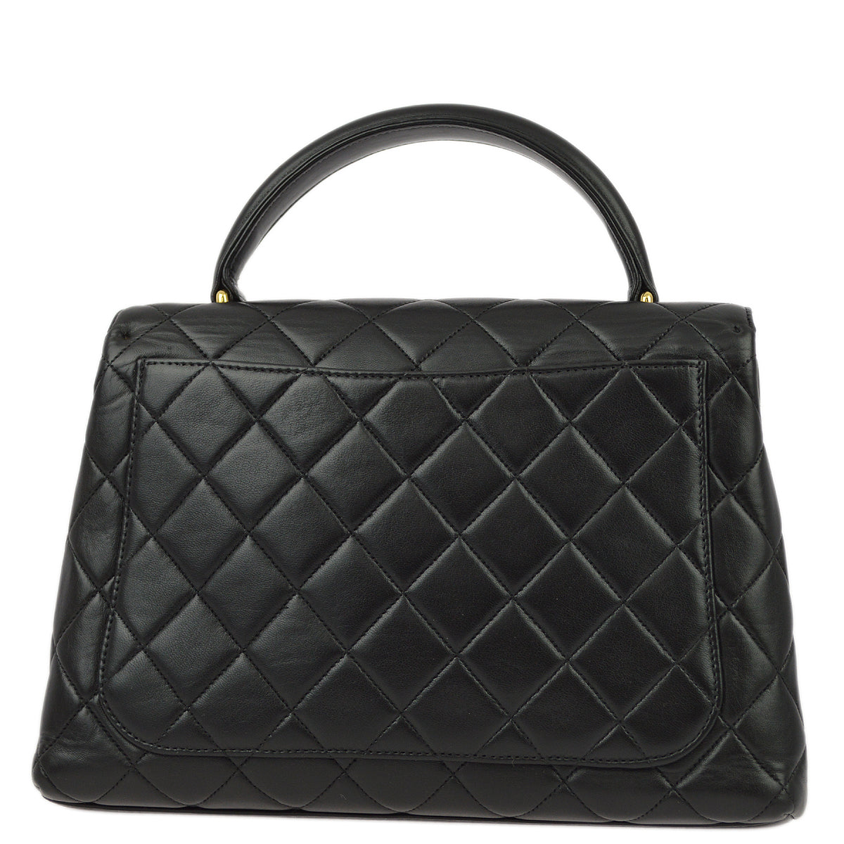 Luxury Chanel Black Lambskin Kelly Handbag