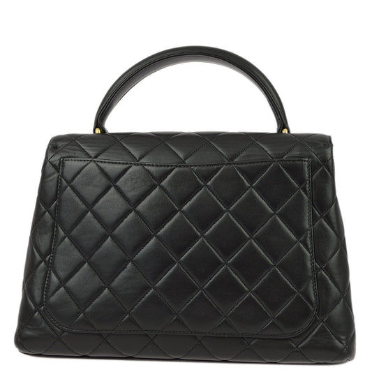 Luxury Chanel Black Lambskin Kelly Handbag
