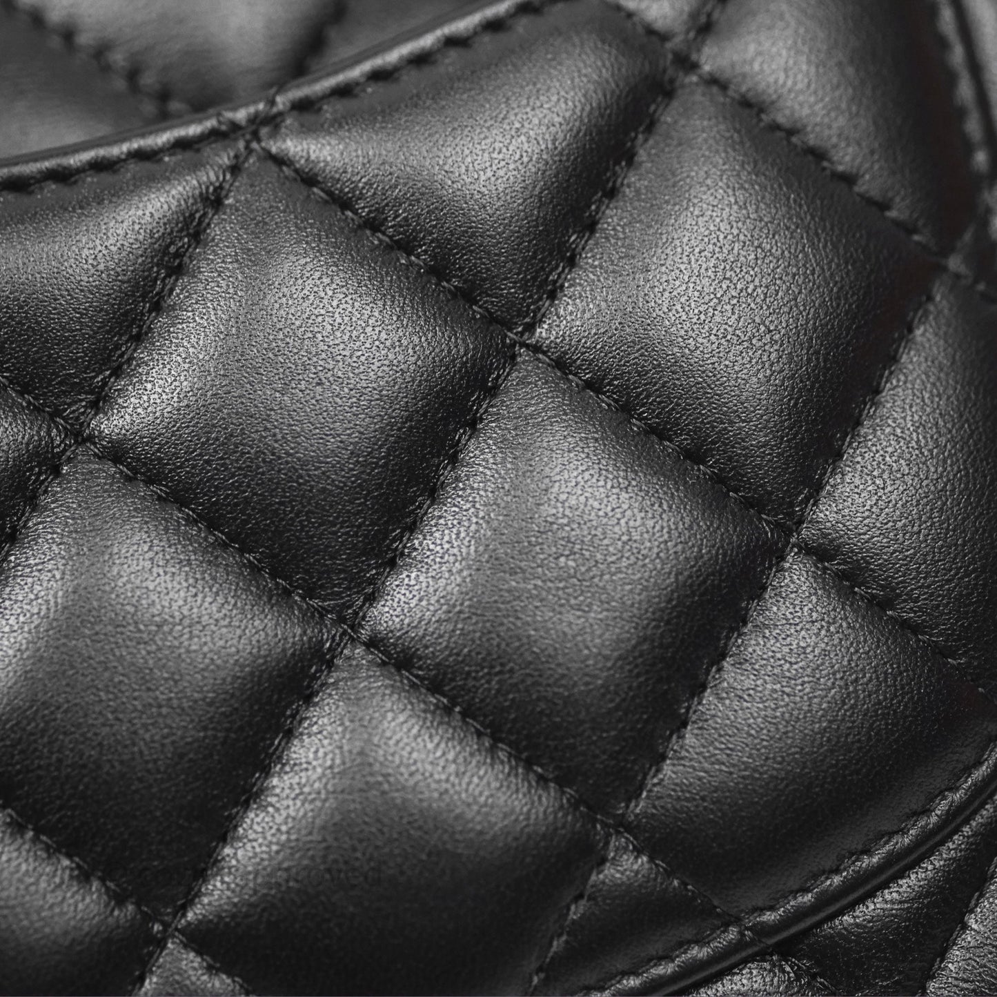 Chanel Mini Square Flap Quilted Black Lambskin Gold Hardware