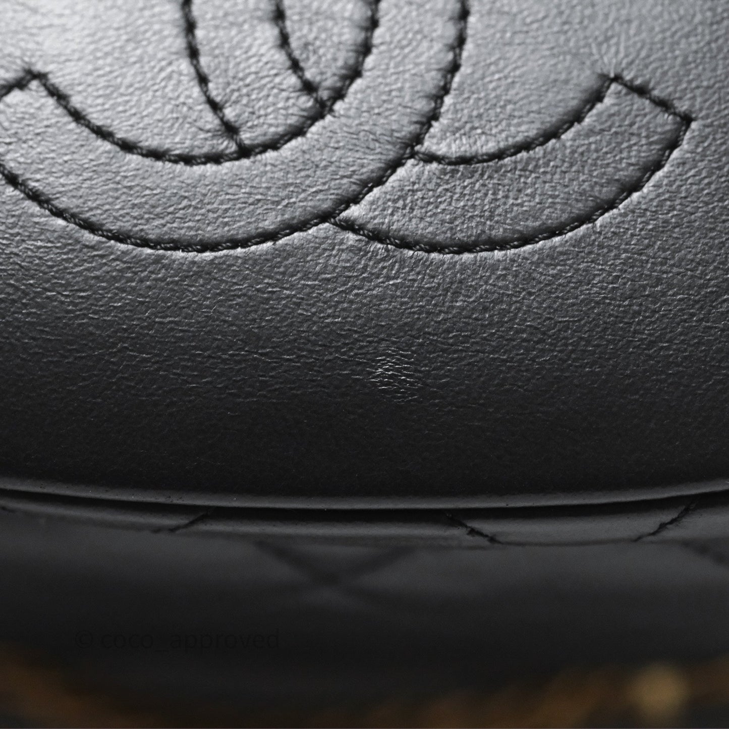 Chanel Enamel CC Bucket Bag Black Lambskin Gold Hardware 22P