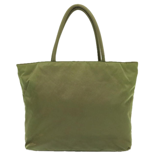 Luxury Prada Hand Bag Nylon Green Silver  90537