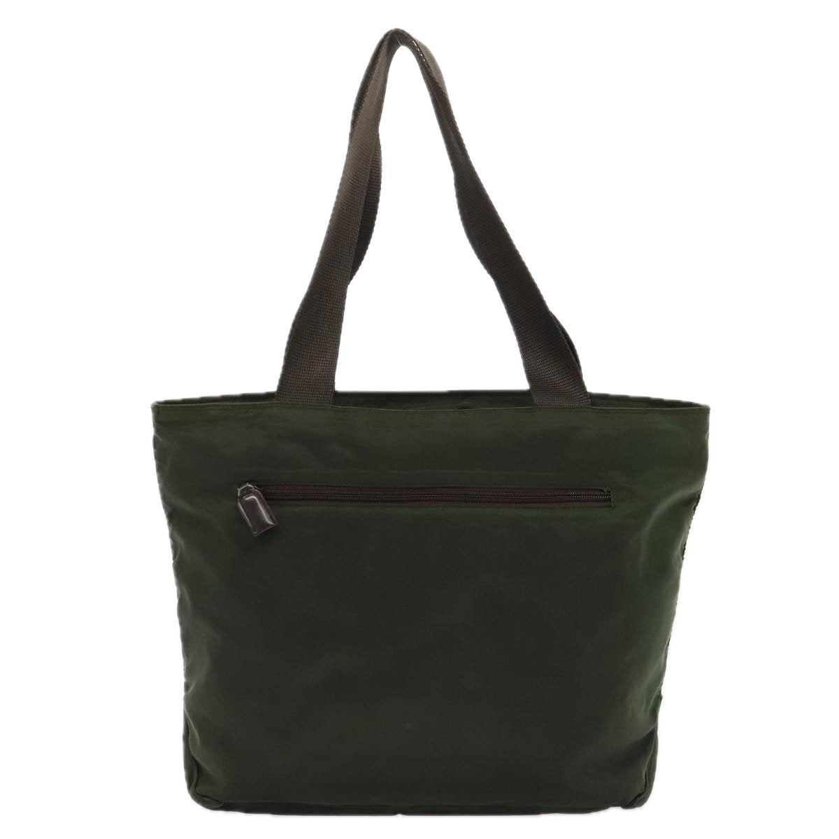 Luxury Prada Tote Bag Nylon Khaki Silver  90543