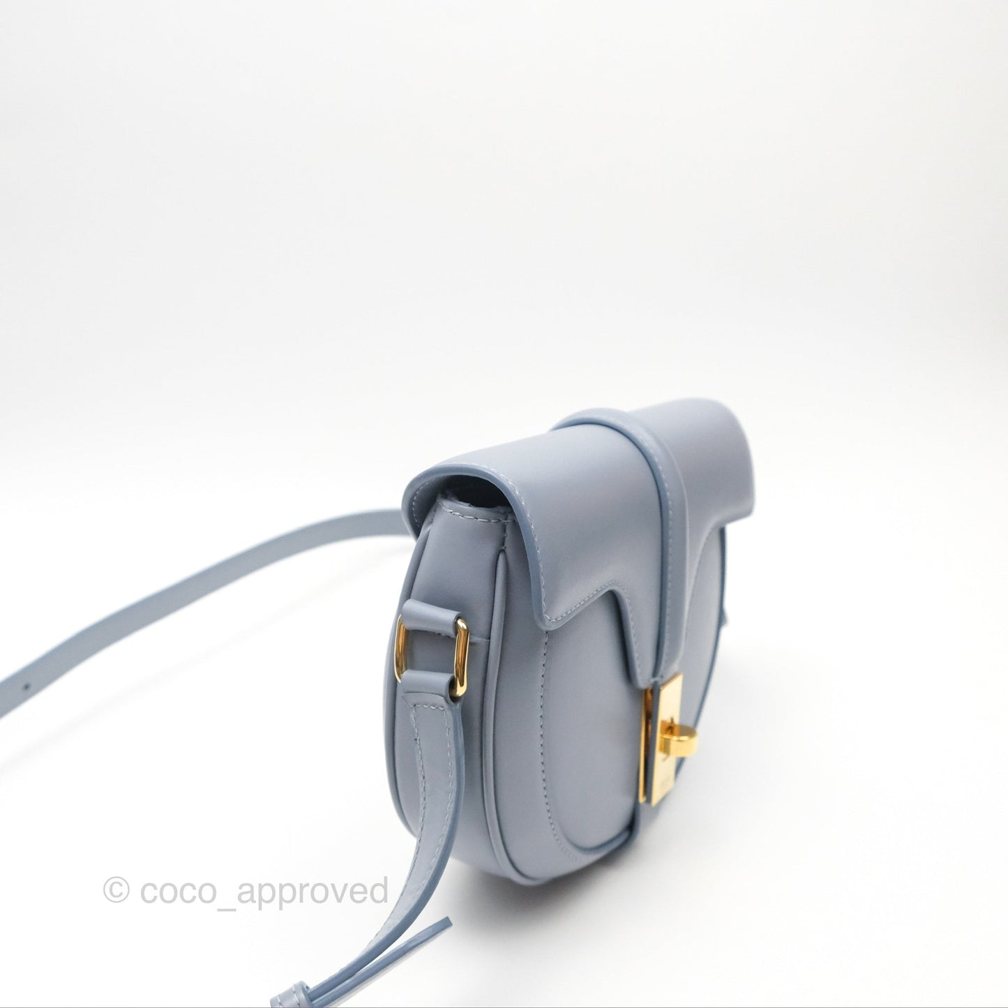 Celine Small Besace 16 Arctic Blue Natural Calfskin