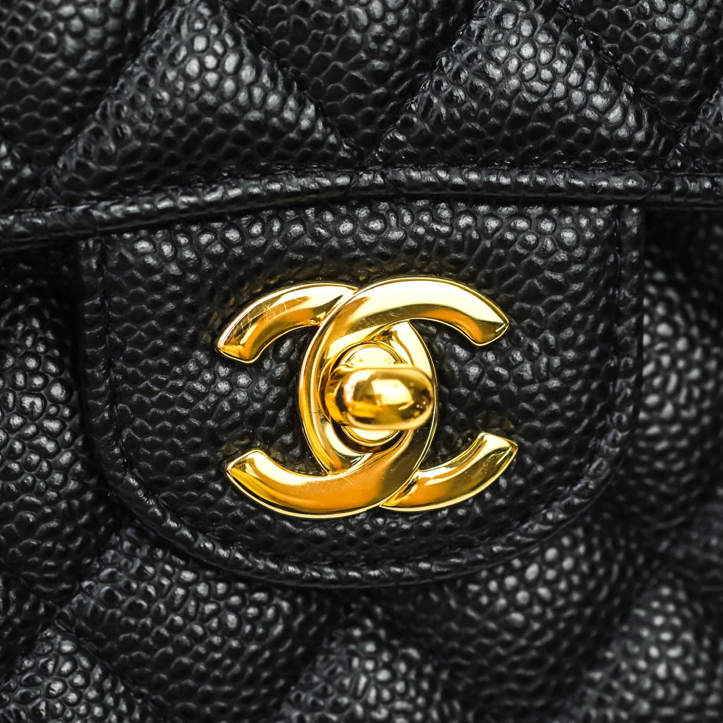 Chanel Classic Small S/M Flap Black Caviar Gold Hardware