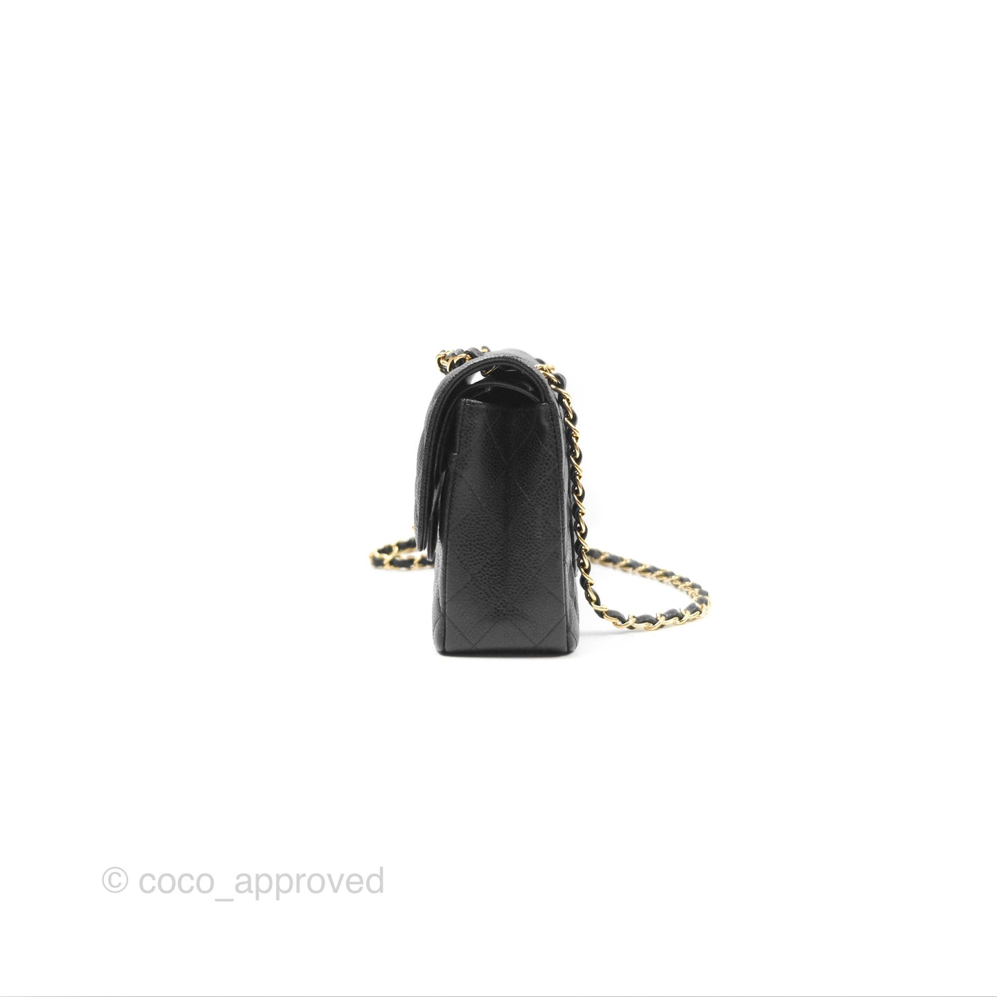 Chanel Classic M/L Medium Flap Quilted Black Caviar Gold Hardware
