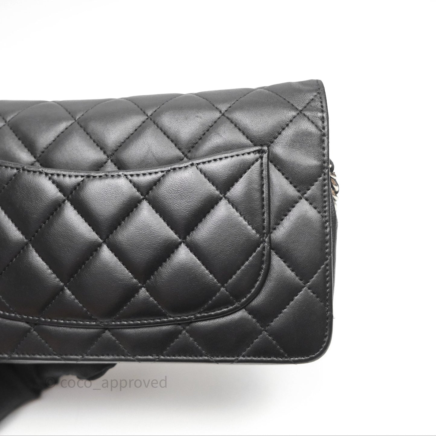 Chanel Quilted WOC Black Lambskin Silver Hardware