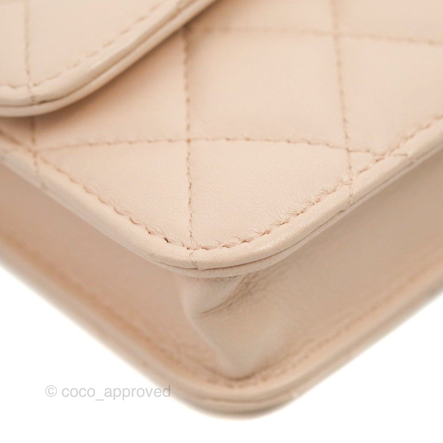 Chanel Mini Pearl Crush Clutch With Chain Belt Rose Clair Pink Lambskin Aged Gold Hardware