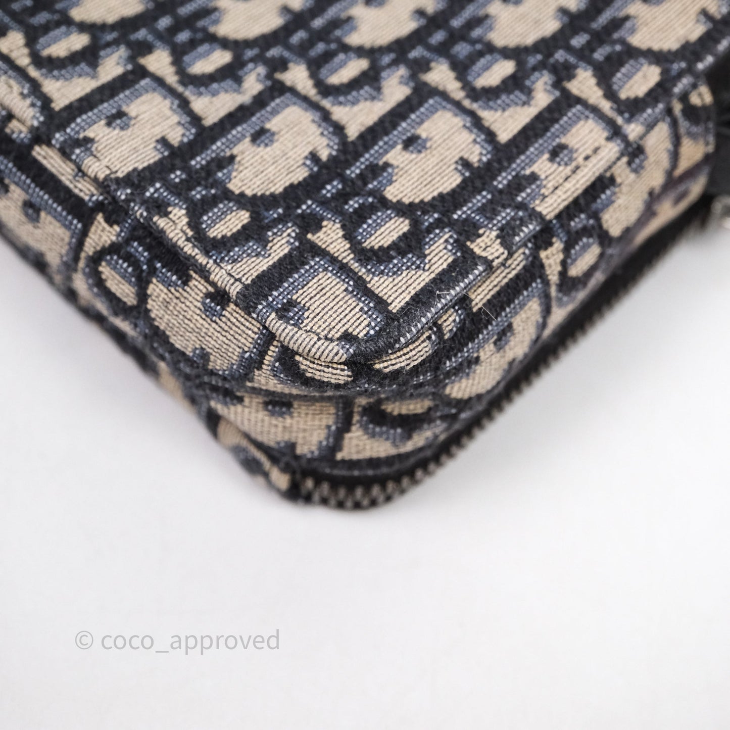 Dior Men's Crossbody Pouch Bag Blue Oblique Canvas
