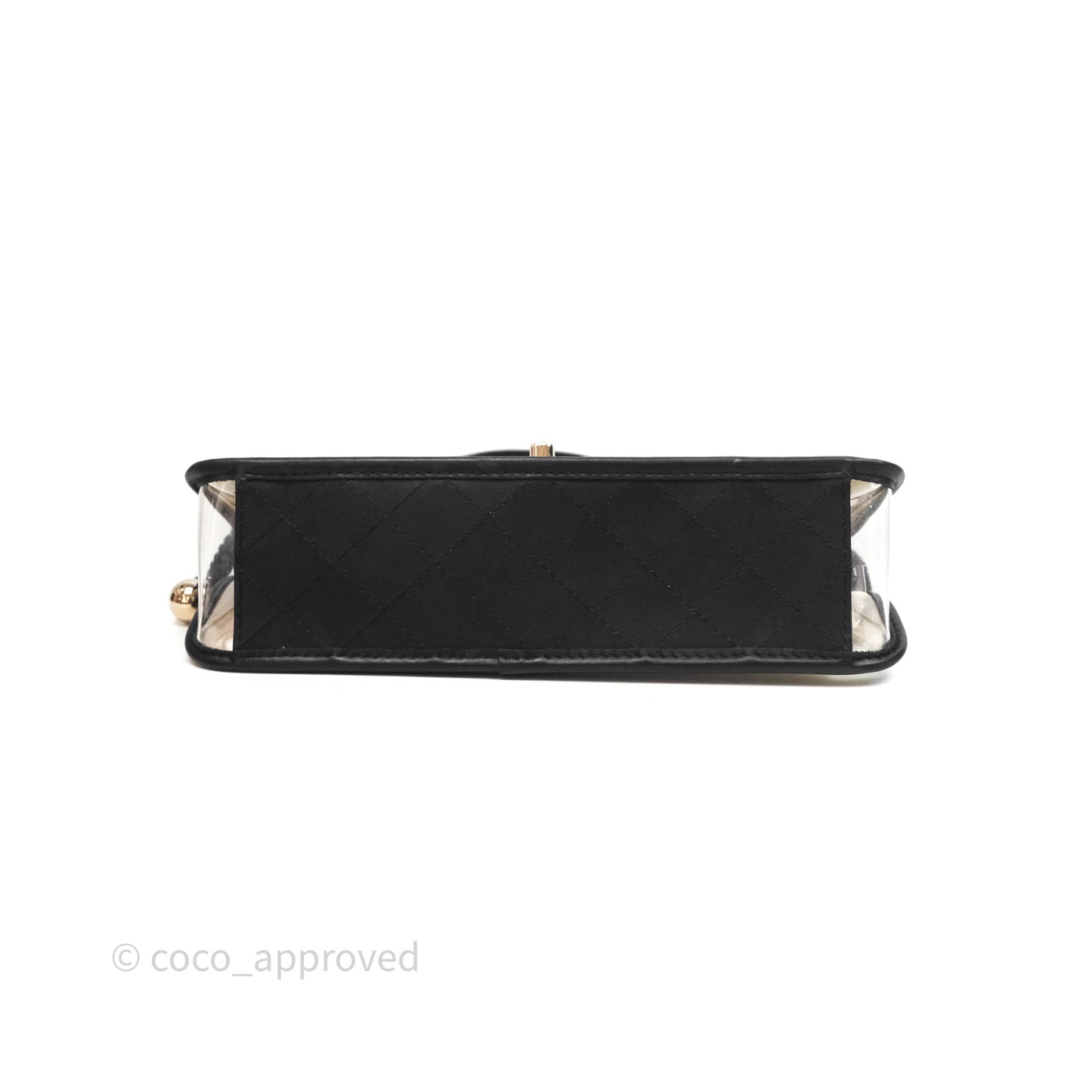 Chanel Medium Sand By The Sea PVC Flap Black Lambskin Gold Hardware