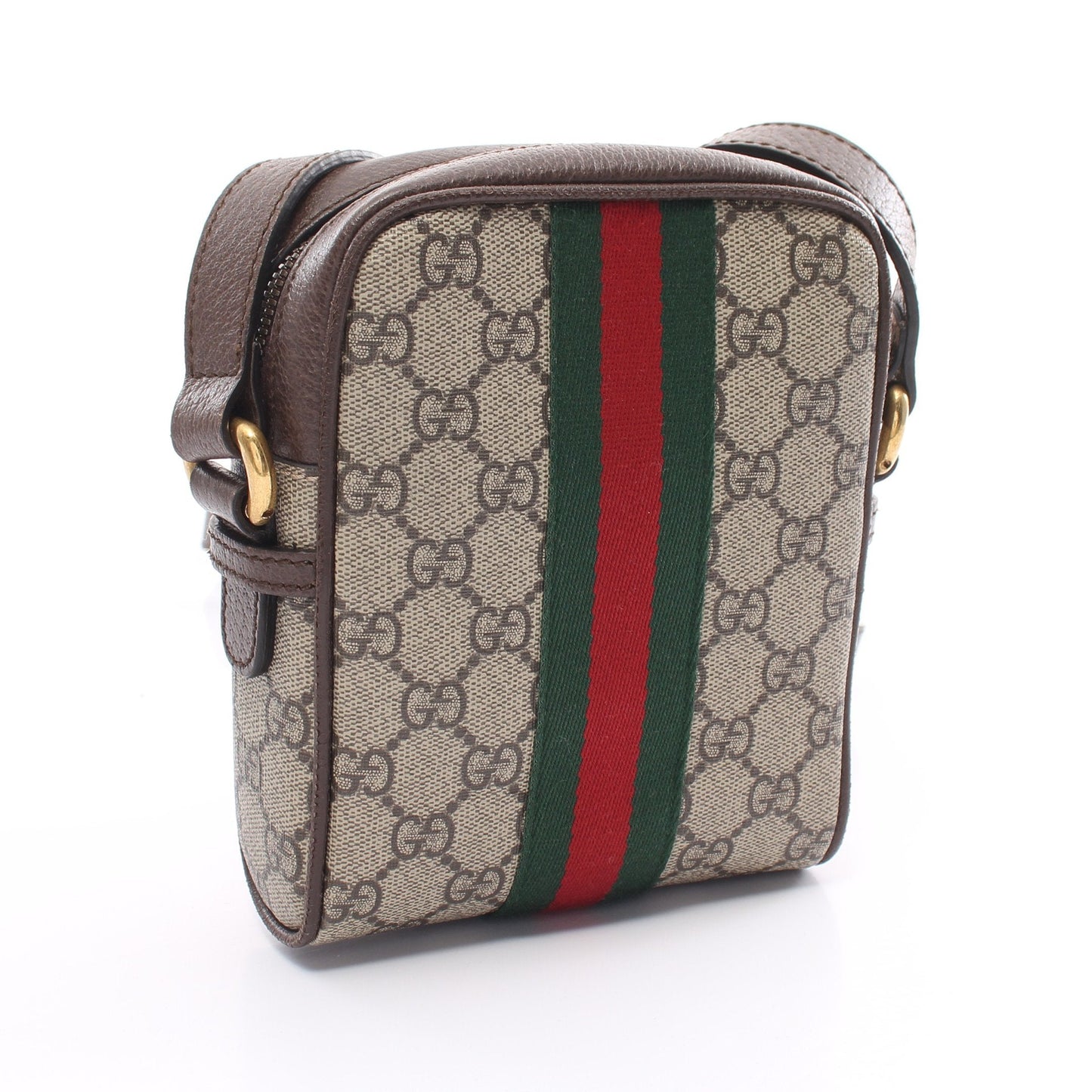 Luxury Gucci Trending 2025 Ophidia Sherry line GG Supreme Shoulder bag PVC Leather Beige Dark brown