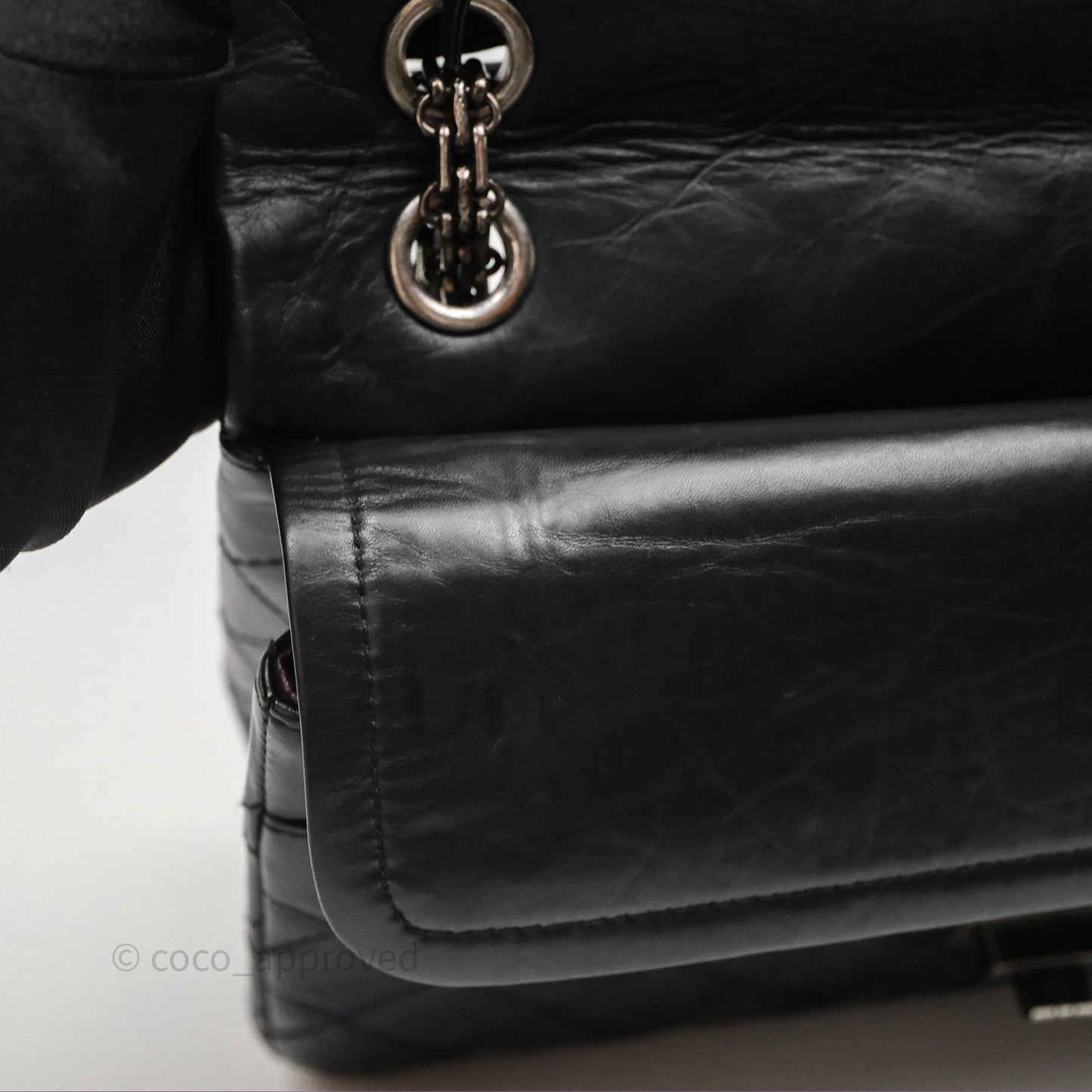 Chanel Reissue Quilted Aged Calfskin Black Ruthenium Hardware 226