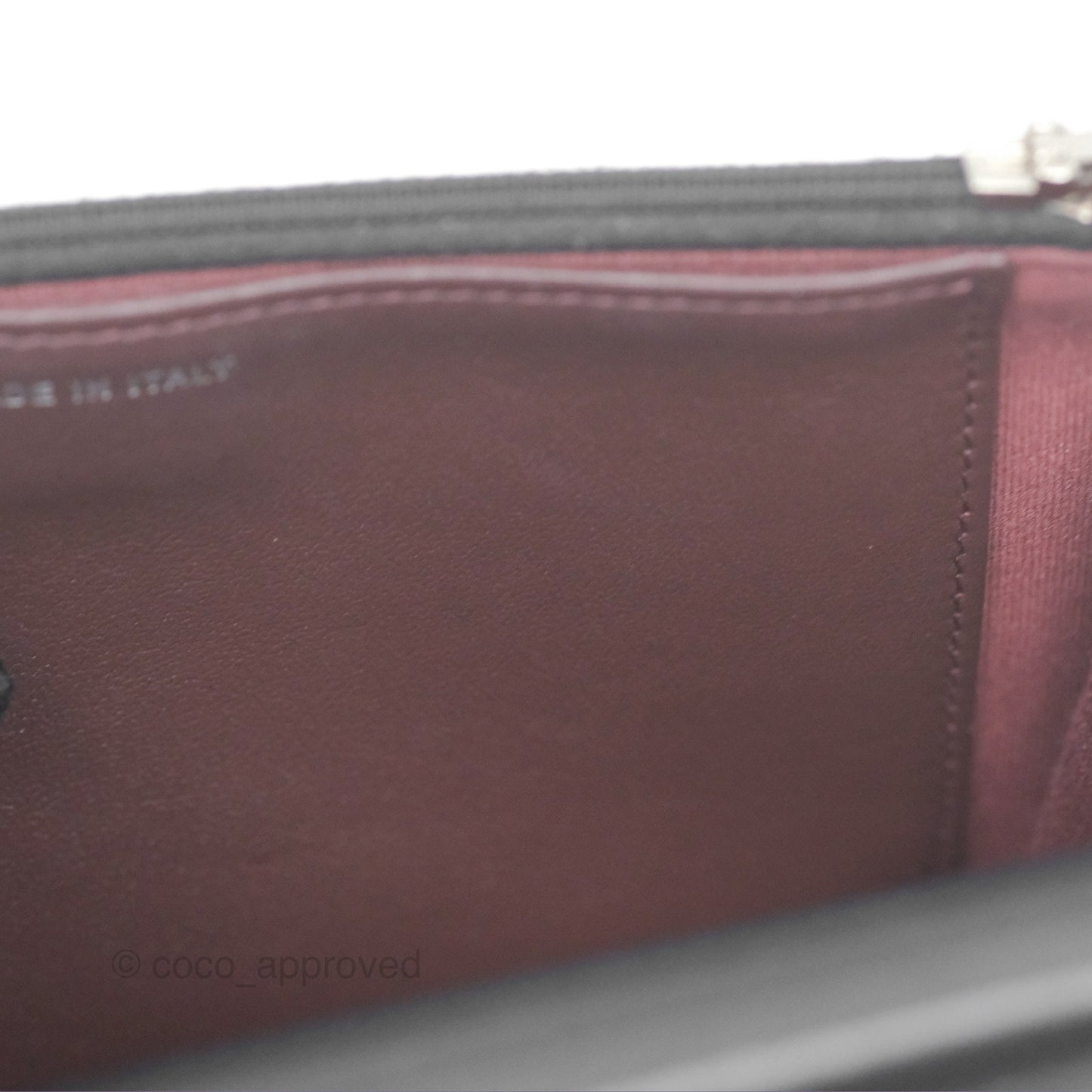 Chanel Quilted Classic Wallet on Chain WOC Black Lambskin Silver Hardware