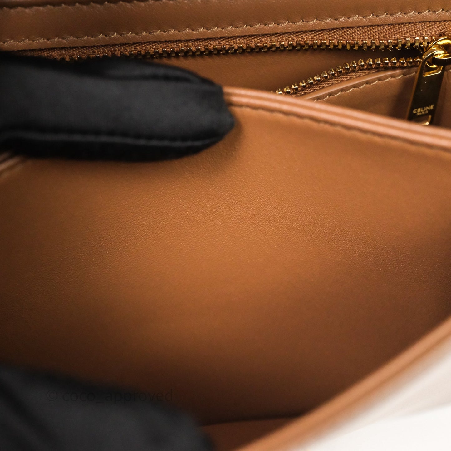 Celine Teen Triomphe Bag Shiny Calfskin Brown